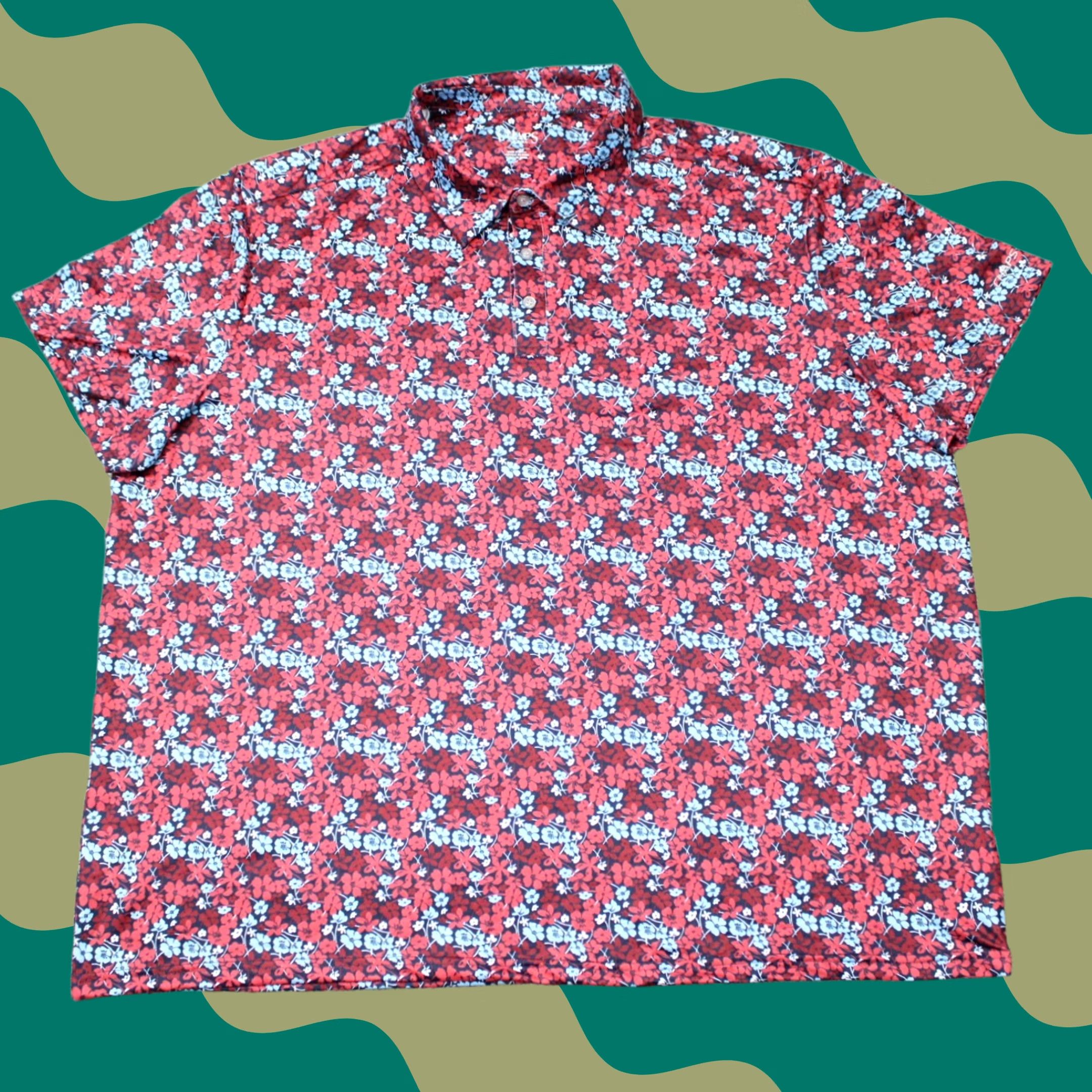 Chaps Chaps Golf Polo Shirt Mens 3XL XXXL Red Floral AOP Short Sleeve Polo Shirt Golf Shirt Mens 3XL Red Floral Pattern Chaps Golf Size US XXL / EU 58 / 5 - 1 Thumbnail