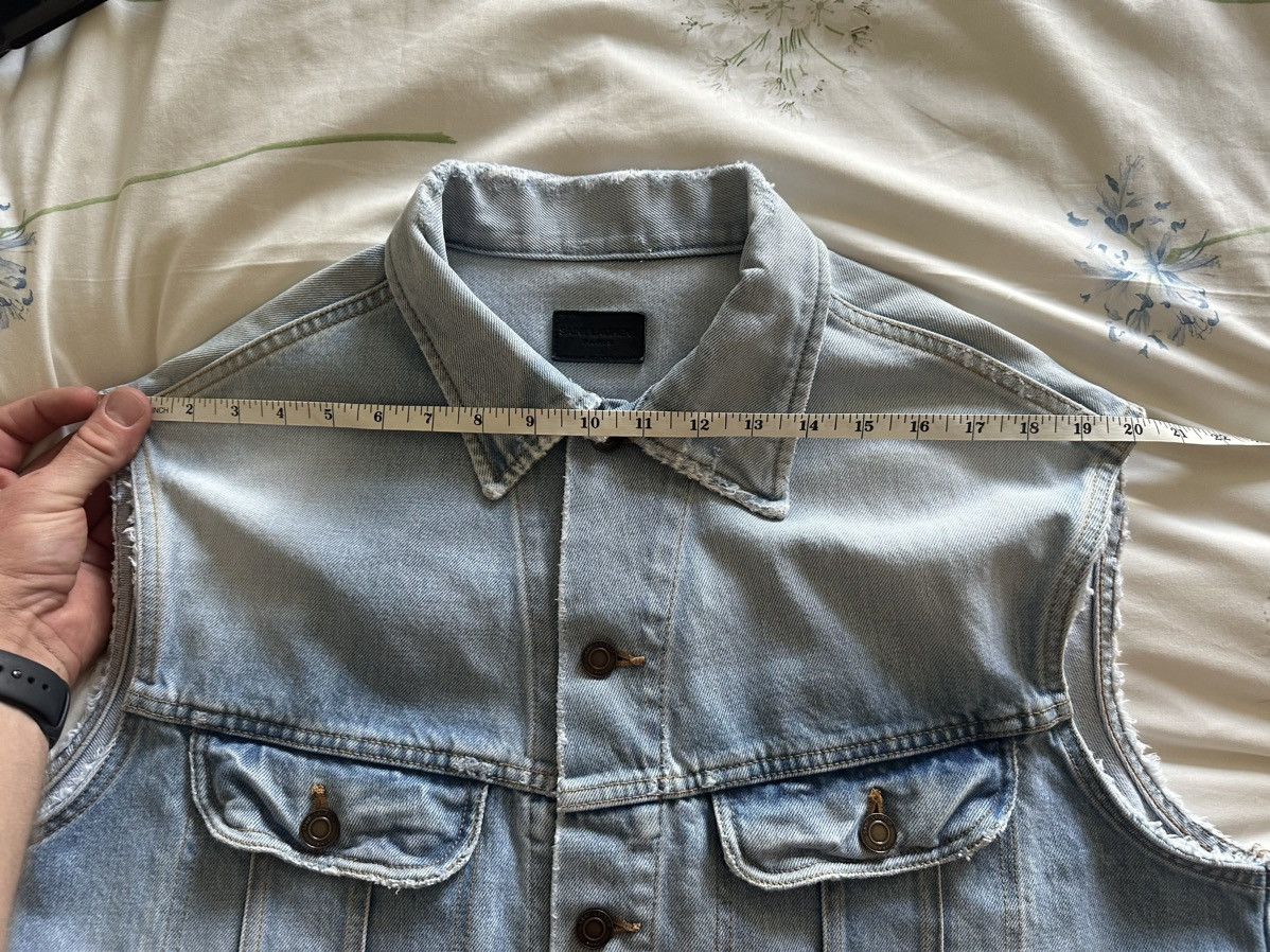 Saint Laurent Paris Ss16 Surf Sound Saint Laurent grail sleeveless denim jacket Size US XL / EU 56 / 4 - 8 Thumbnail