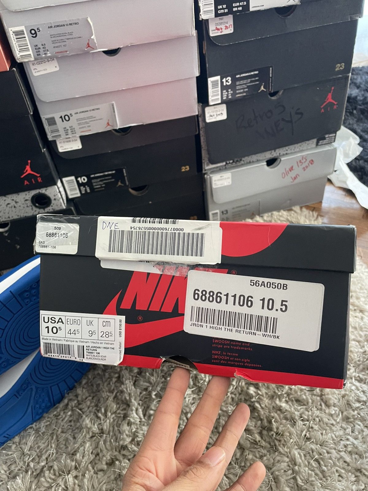 Fragment Design × Jordan Brand Jordan 1.5 Retro Reverse Fragment Size US 10.5 / EU 43-44 - 8 Thumbnail