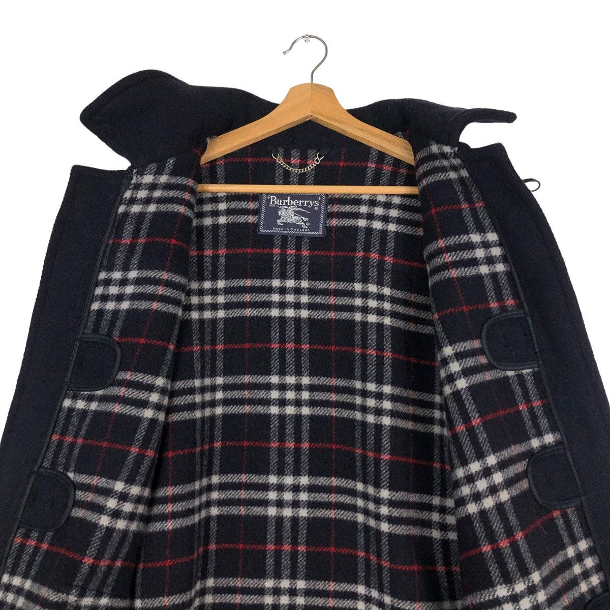 Burberry 🌺VINTAGE BURBERRY MADE IN ENGLAND WOOL DUFFLE LONG JACKET Size US L / EU 52-54 / 3 - 16 Thumbnail