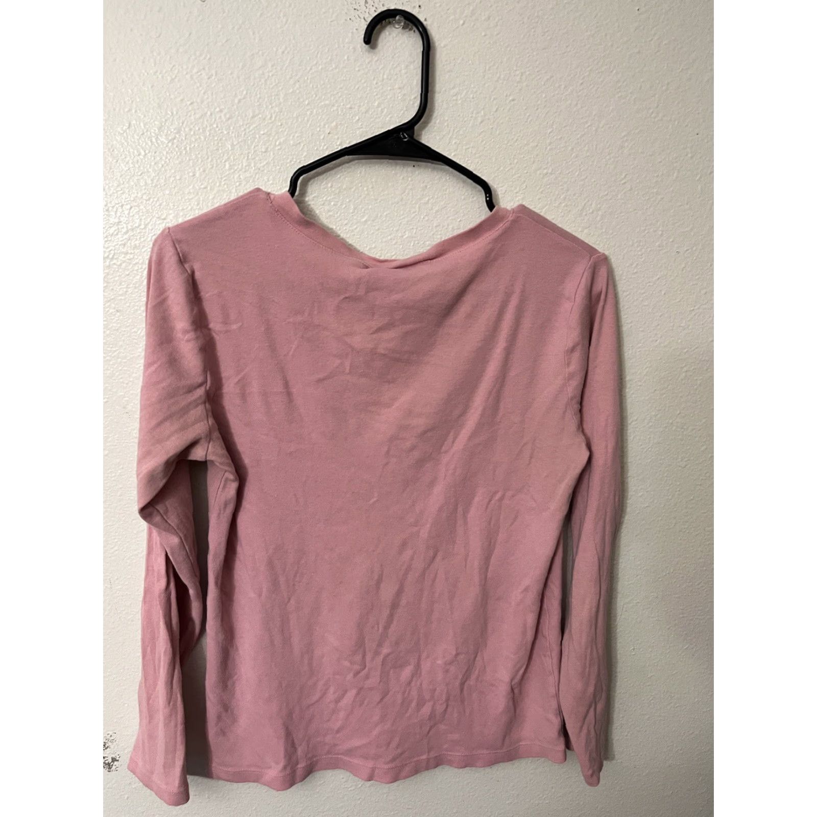 Gap GAP Shirt Women's L Pink Solid V-Neck T-Shirt Size L / US 10 / IT 46 - 3 Thumbnail