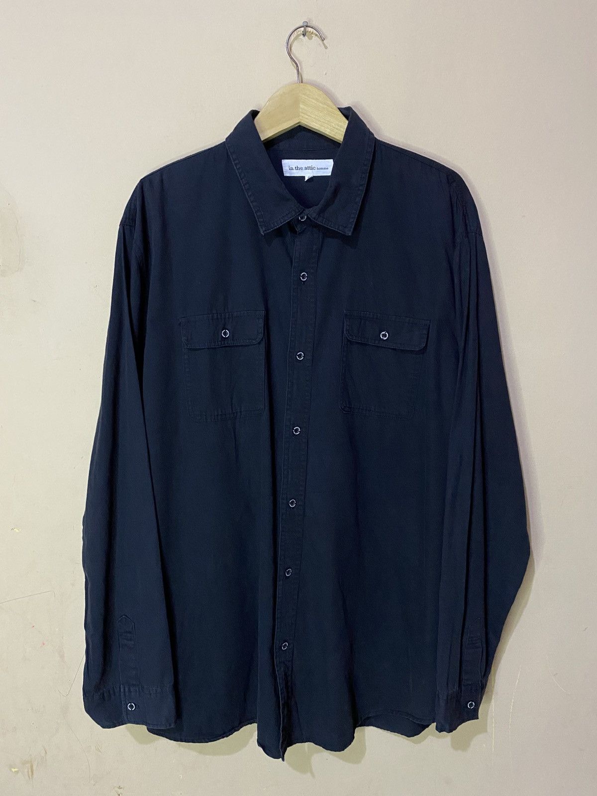 Le Grande Bleu (L.G.B.) 2000s Rare In The Attic Homme Punk Style Poem Button Shirt Size US XXL / EU 58 / 5 - 6 Thumbnail