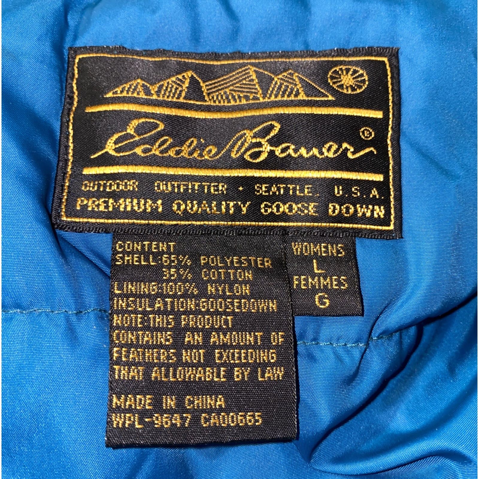 Eddie Bauer Eddie Bauer Vest Womens Down Filled Snap Button Front L Blue Teal Down Filled Vest Womens L Blue Snap Button Eddie Bauer Size L / US 10 / IT 46 - 6 Thumbnail