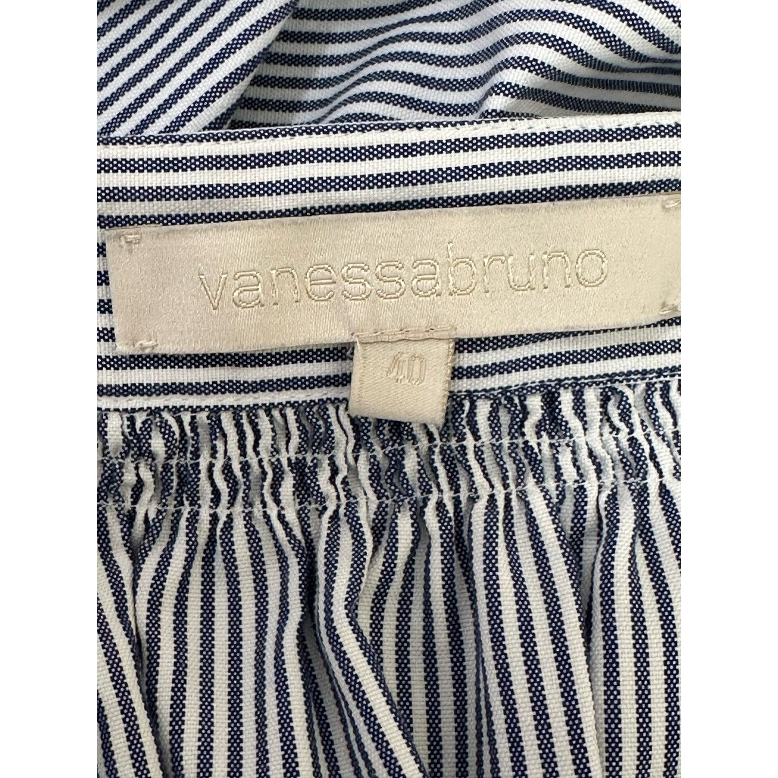 Vanessa Bruno Vanessa Bruno blue white stripes tunic top size 40/Medium Size M / US 6-8 / IT 42-44 - 3 Thumbnail