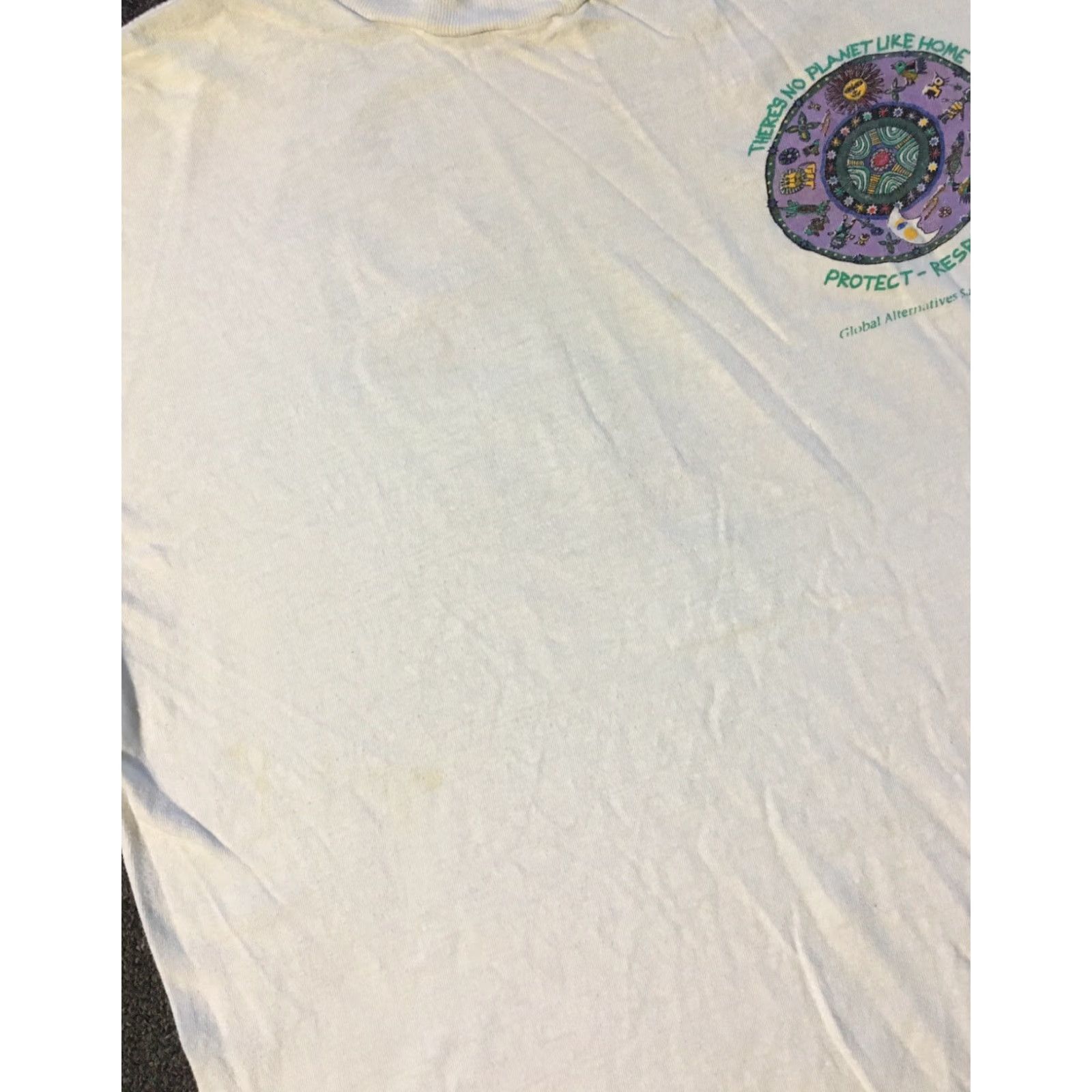 Vintage VINTAGE 90s Protect Our Planet Faded Shirt L White USA Nature Art Grunge Single Stitch 80s Shirt Mens L White USA Nature Art Grunge 90s 80s Size US L / EU 52-54 / 3 - 6 Thumbnail