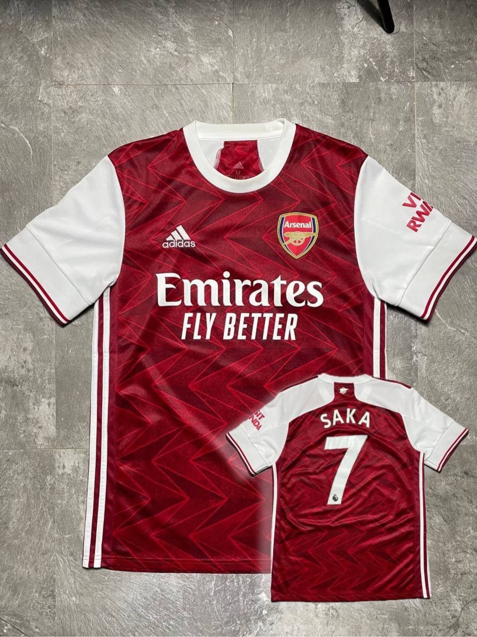 Adidas Arsenal London 2020 2021 Home Shirt Jersey Football #7 Saka Size US M / EU 48-50 / 2 - 1 Thumbnail