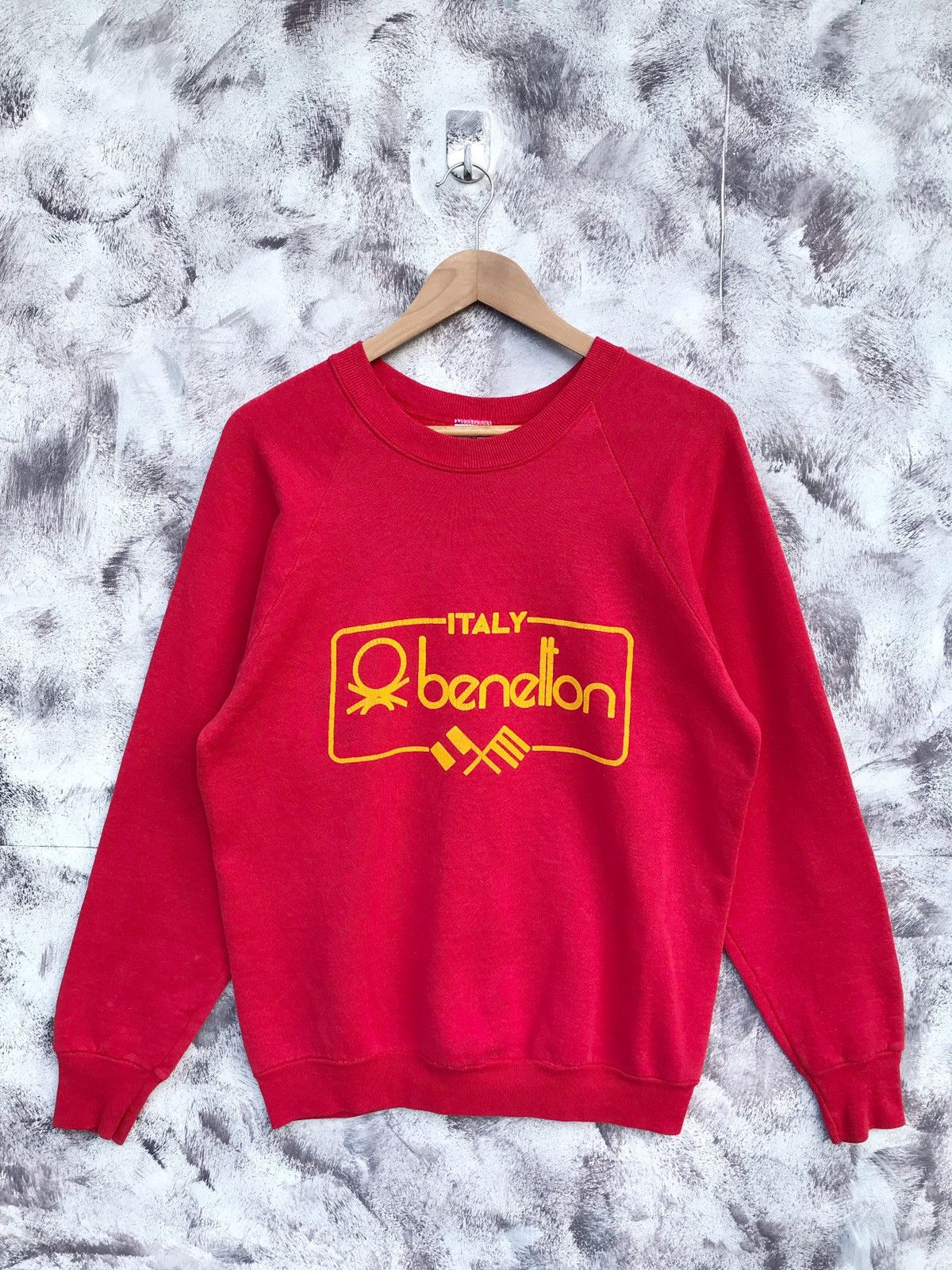 Benetton × Vintage Vintage 90s Benetton racing italy printed logo sweatshirt Size US L / EU 52-54 / 3 - 1 Thumbnail