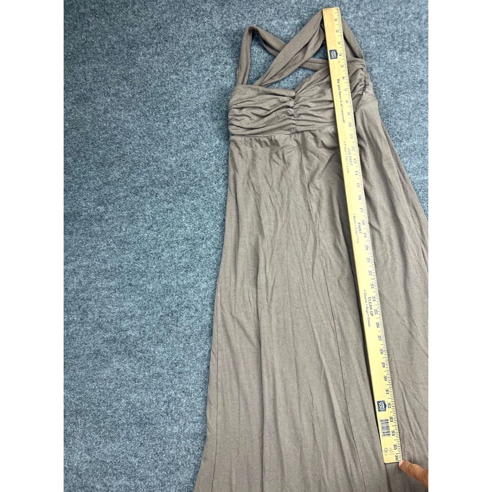 Vintage Love From Ya-Ya Dress Women's M Brown Sleeveless Ruched Maxi Straps Ruffle Size M / US 6-8 / IT 42-44 - 4 Thumbnail
