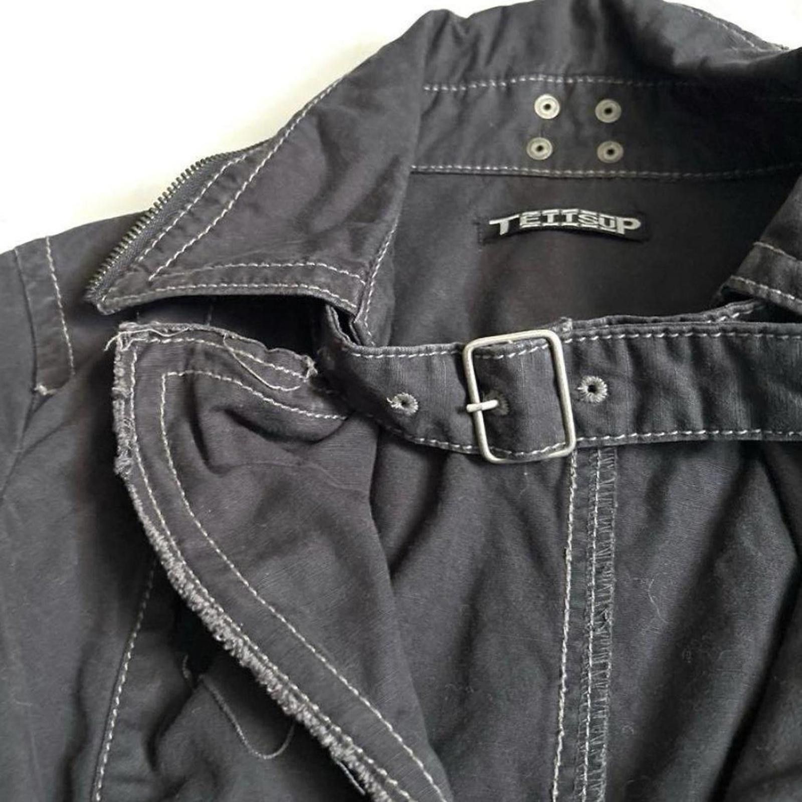 Other Vintage 2000s biker style slim fit frill black jacket Size XS / US 0-2 / IT 36-38 - 4 Thumbnail
