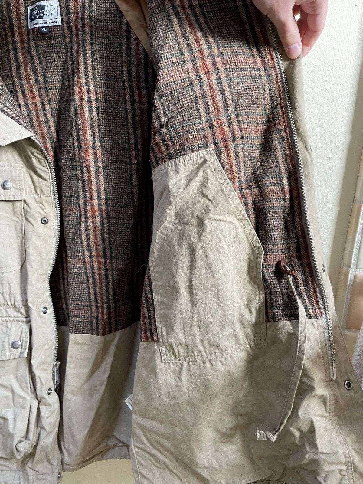 Engineered Garments FINAL DROP Engineered Garments Wool Tweed Lining Parka Size US XL / EU 56 / 4 - 7 Thumbnail