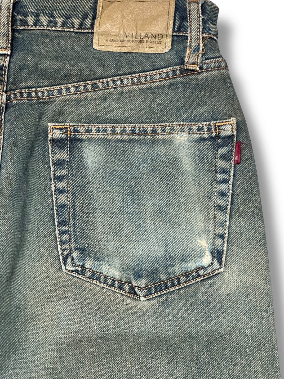 Japanese Brand Villand Vintage Single R Straight Loose Style and Faded Wash Size US 30 / EU 46 - 7 Thumbnail