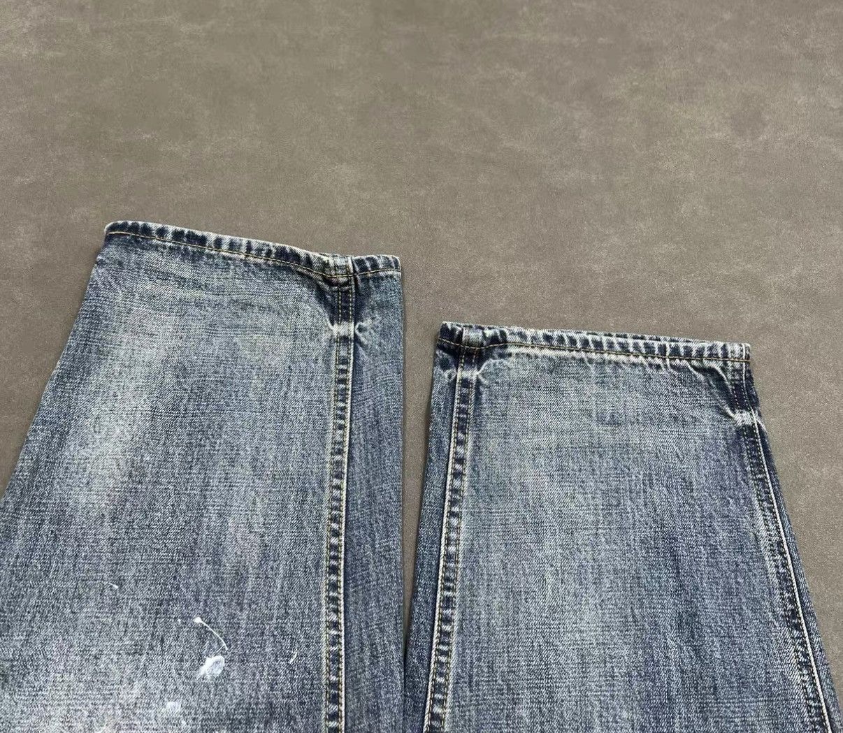 Madness Blue Denim Paint Splatter Straight-Leg Pants Size US 36 / EU 52 - 5 Thumbnail