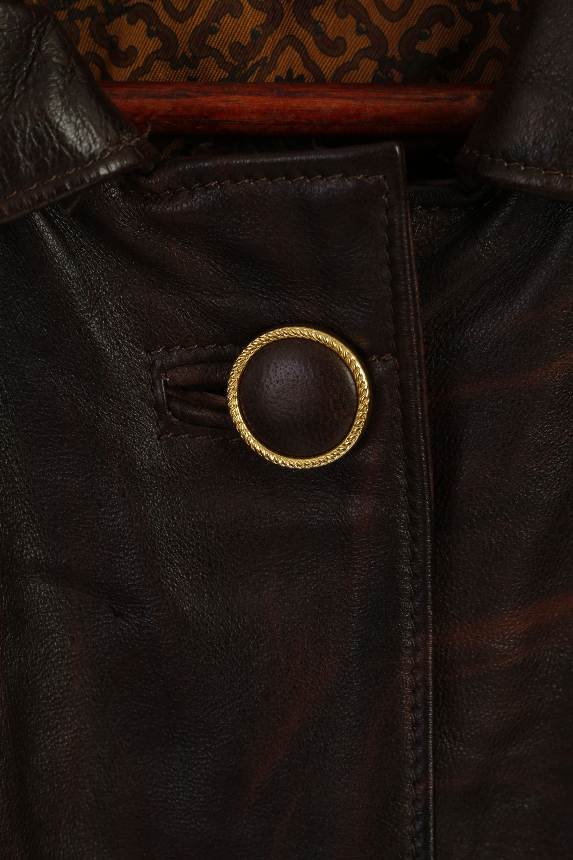 Genuine Leather Leather Stil Confezioni Women L Jacket Brown Soft 8530 Size L / US 10 / IT 46 - 5 Thumbnail