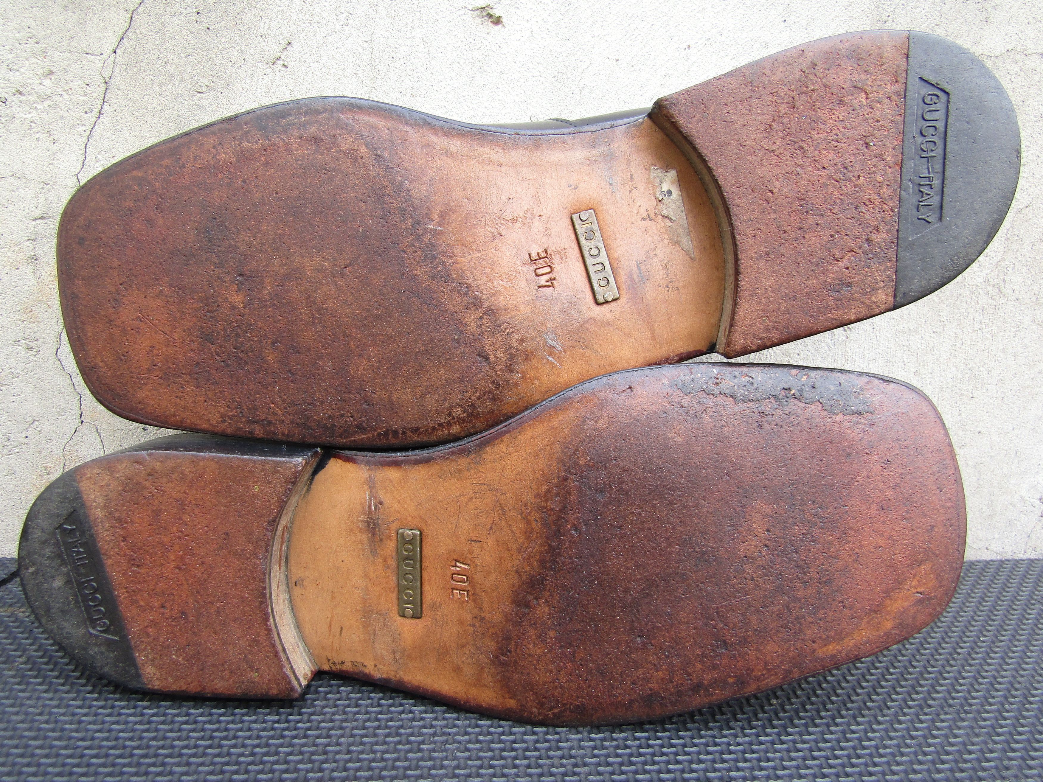 Gucci GUCCI Black Leather Slip On Tom Ford Era Loafers Mens Size US 7 / EU 40 - 10 Thumbnail