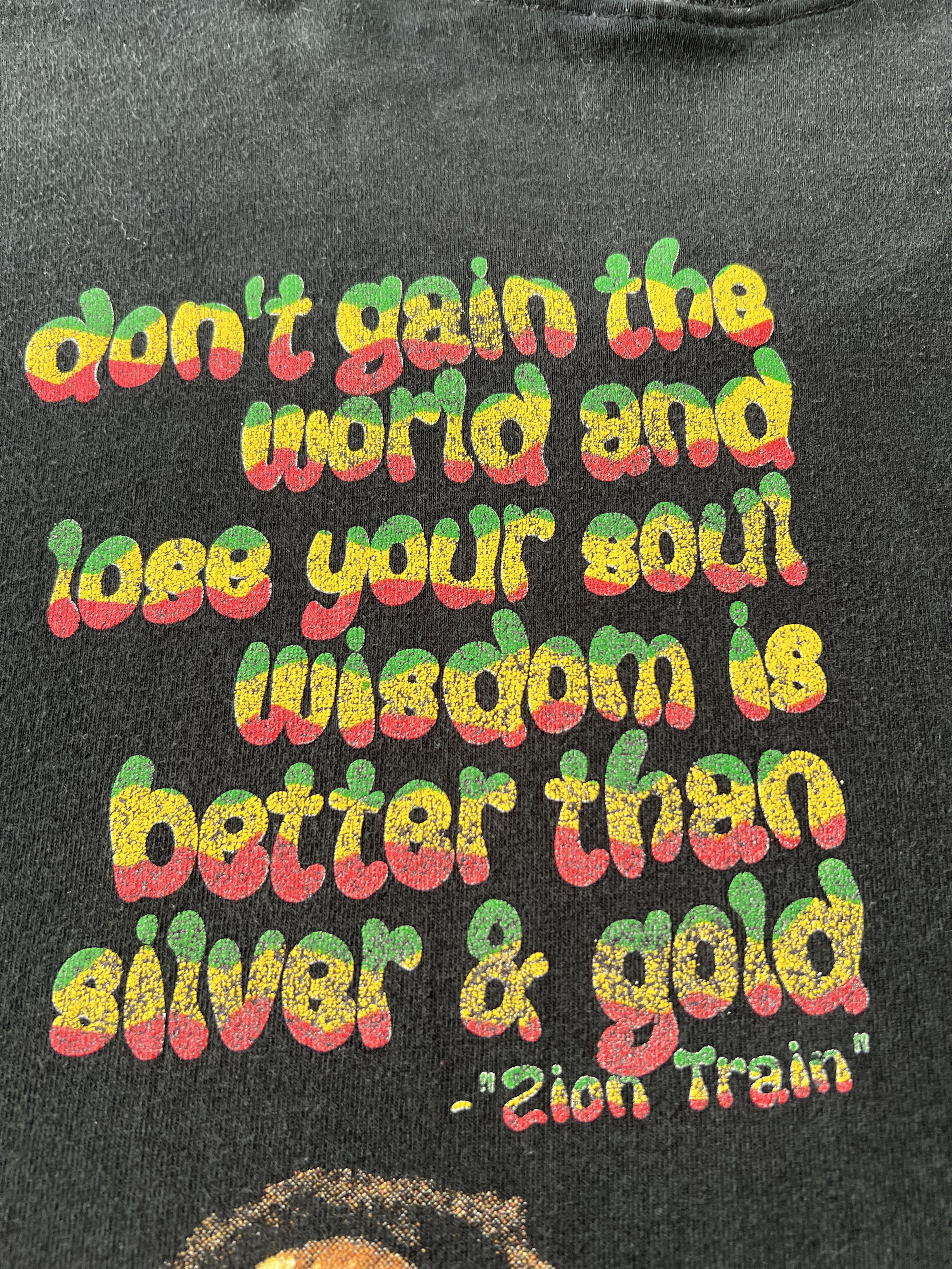 Band Tees Vintage 1996 Bob Marley Zion Train Jamaica Black T-shirt Size US XL / EU 56 / 4 - 15 Thumbnail