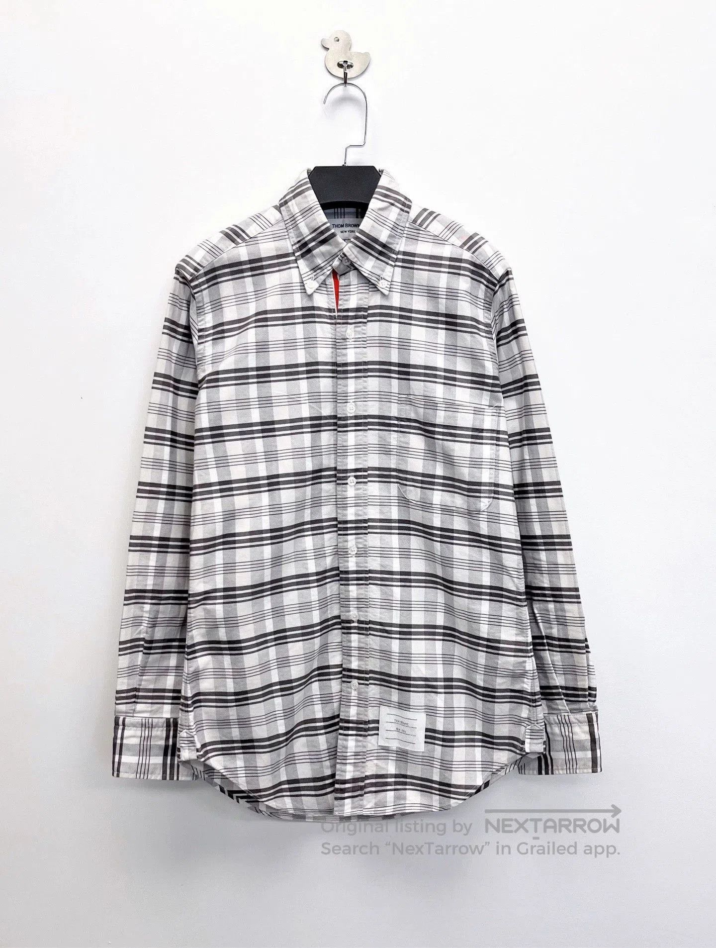 Thom Browne Thom Browne Gray Plaid Shirt Jacket. Size US S / EU 44-46 / 1 - 1 Thumbnail