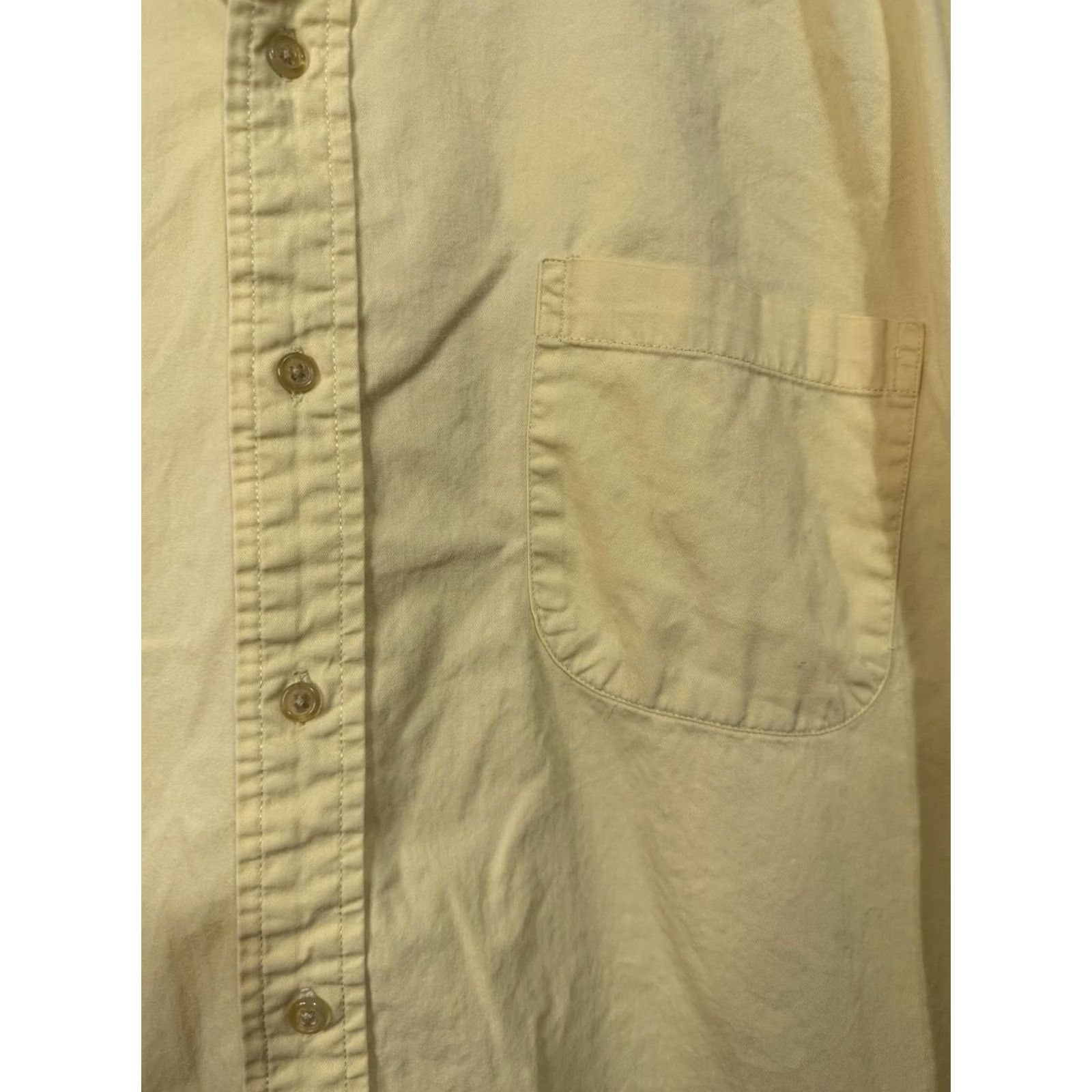 Vintage Saddlebred Yellow Short Sleeve Casual Shirt Size Large Mens Button-Up Cotton Solid Size US L / EU 52-54 / 3 - 2 Thumbnail