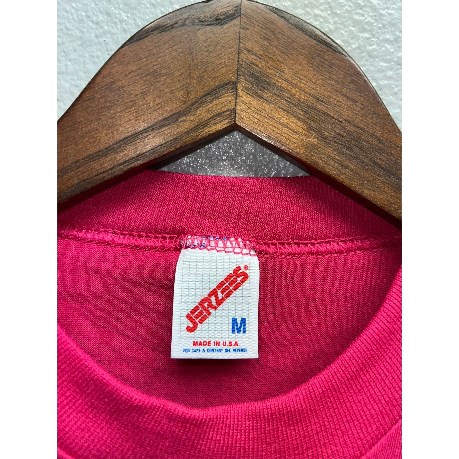 Jerzees 90s Vintage Jerzees Bright Pink Blank Shirt Tee 50/50 VTG M Size US M / EU 48-50 / 2 - 6 Thumbnail
