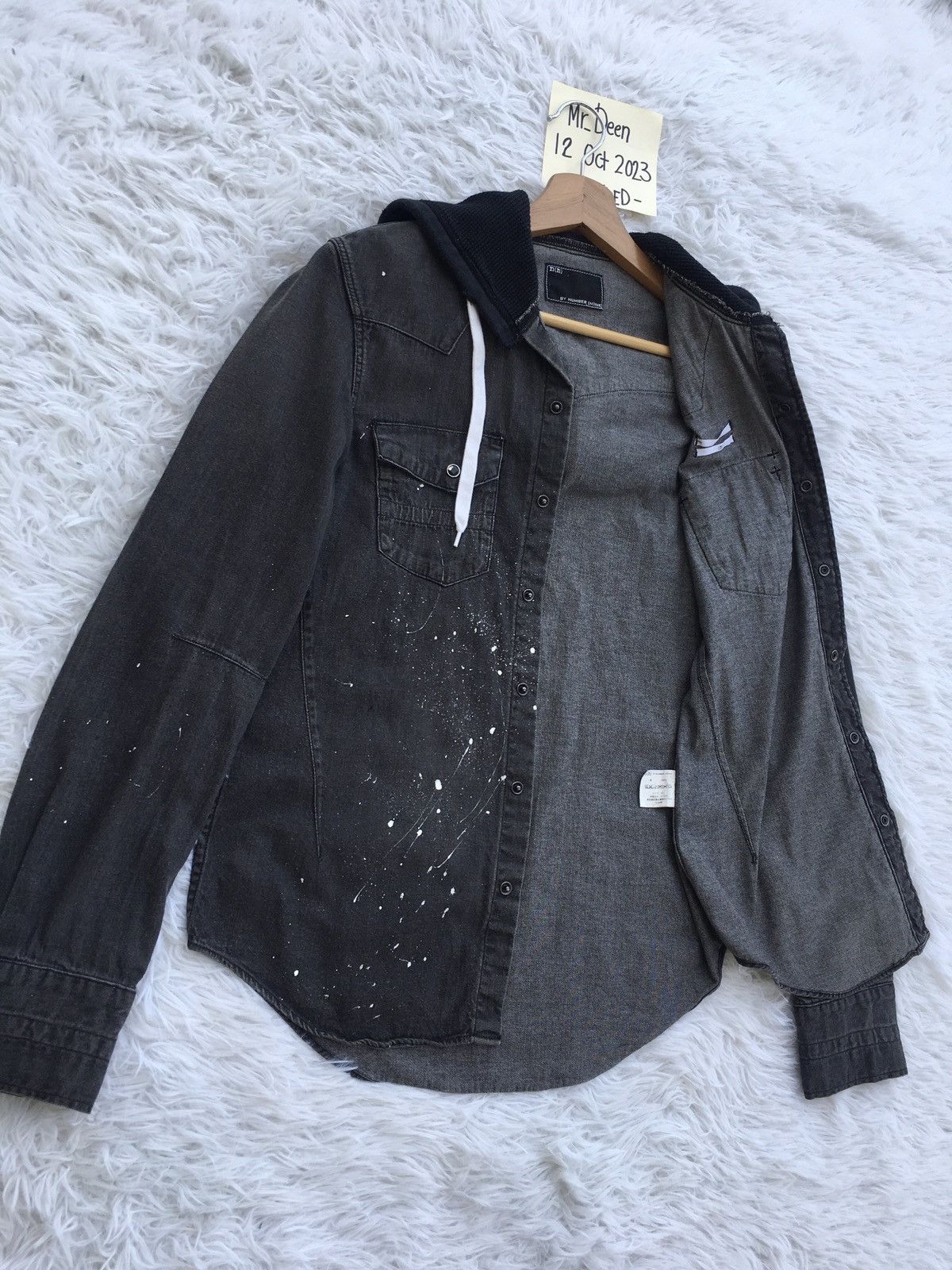 Number (N)ine Rare Vintage Number Nine Hooded Denim Jacket Size US M / EU 48-50 / 2 - 10 Thumbnail