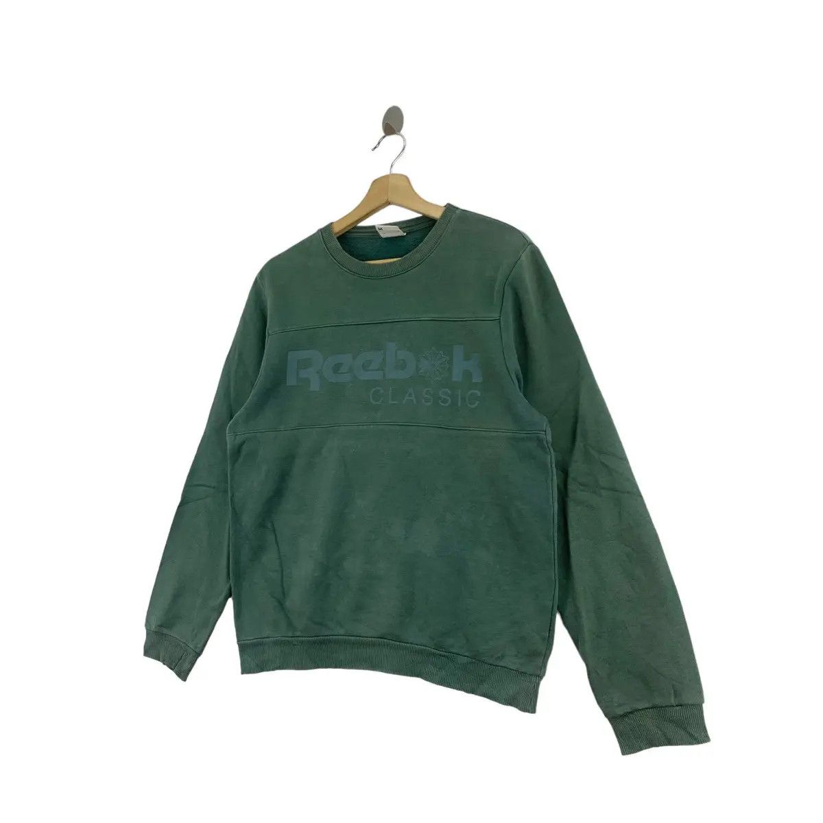 Reebok Vtg REEBOK UK CLASSIC Logo Natural Faded Green Sweatshirt Size M / US 6-8 / IT 42-44 - 4 Thumbnail