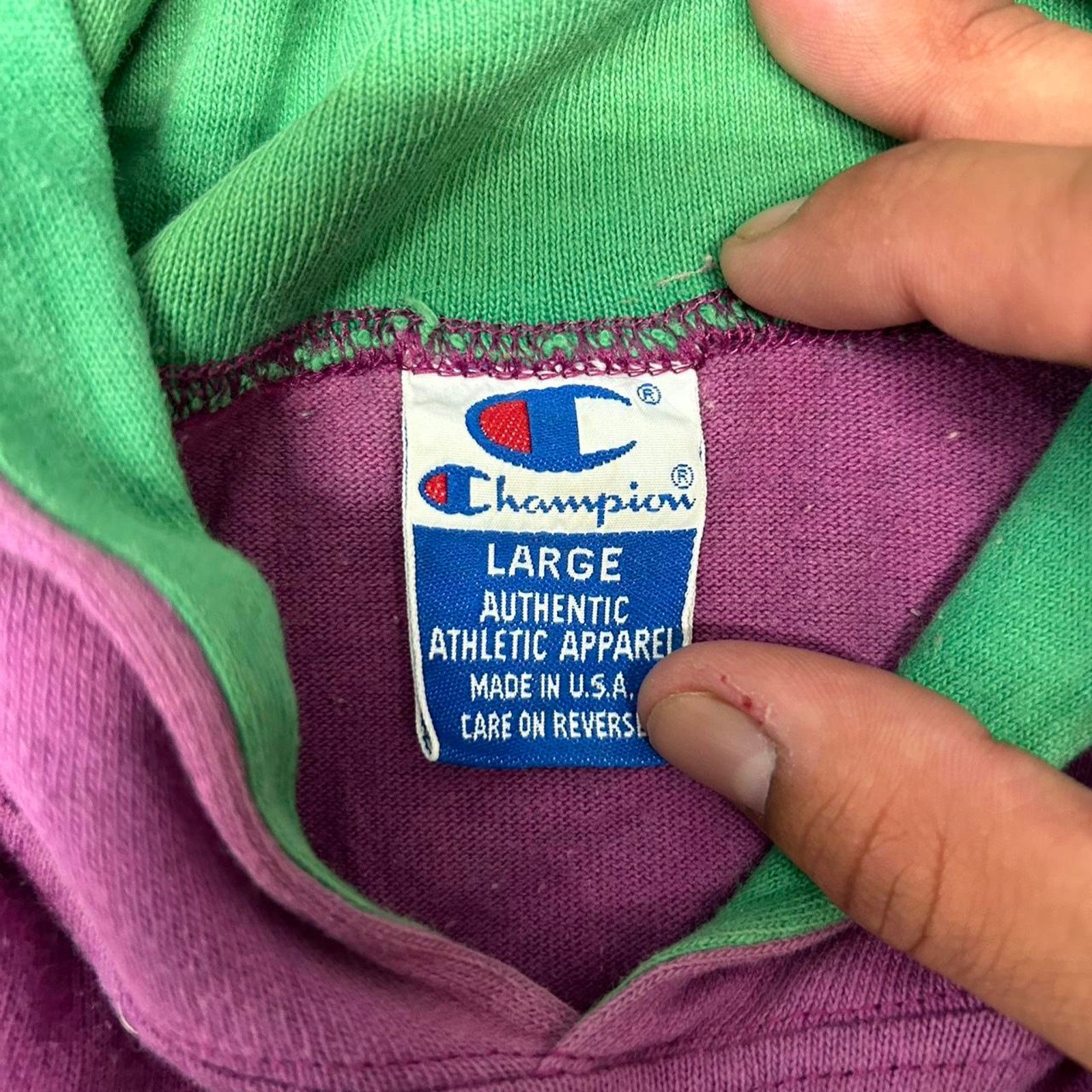 Champion VTG 90s Champion Hoodie Size L / US 10 / IT 46 - 4 Thumbnail