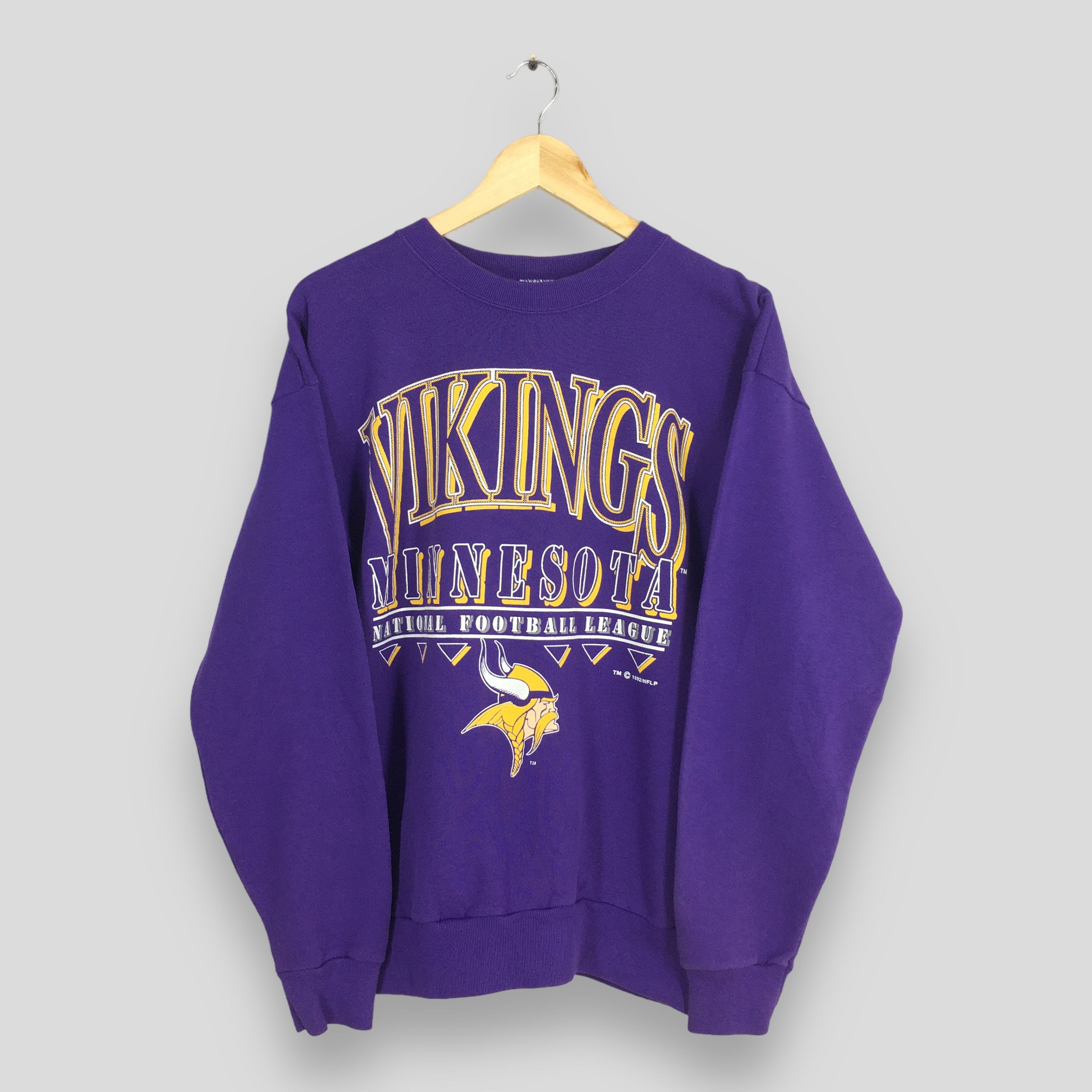 NFL 90s Minnesota Vikings NFL Rugby Purple Sweatshirt Large Size US L / EU 52-54 / 3 - 1 Thumbnail