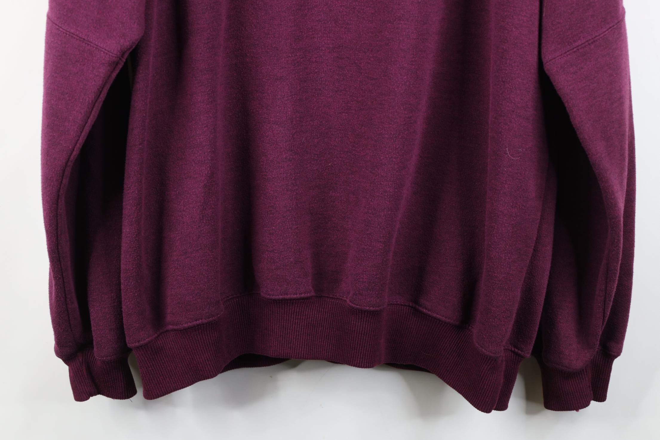 Vintage Vintage 90s Streetwear Collared Pullover Sweatshirt Purple Size US XL / EU 56 / 4 - 13 Thumbnail