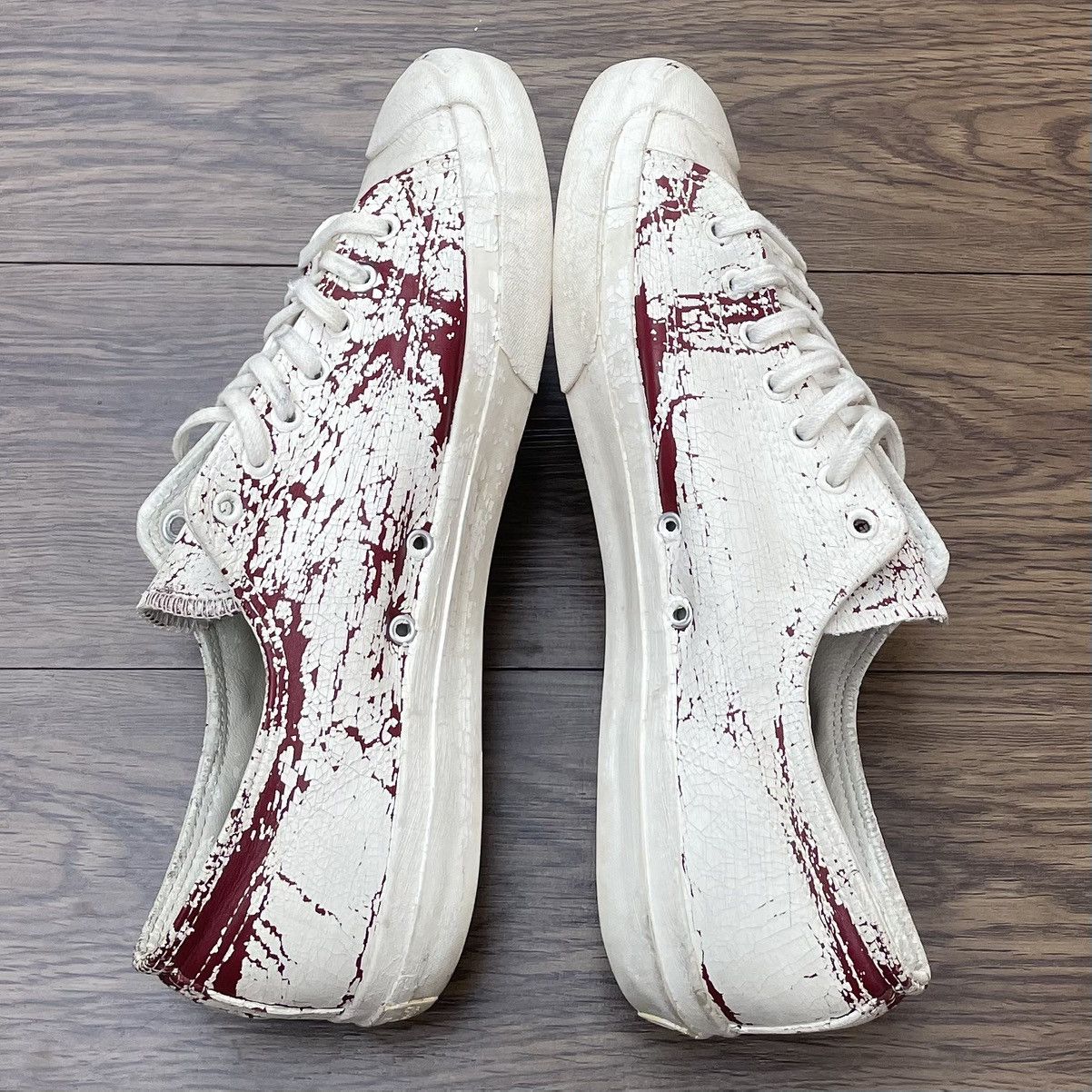 Converse × Maison Margiela Converse x Maison Margiela Jack Purcell Low 'Paint Crack' Size US 13 / EU 46 - 3 Thumbnail