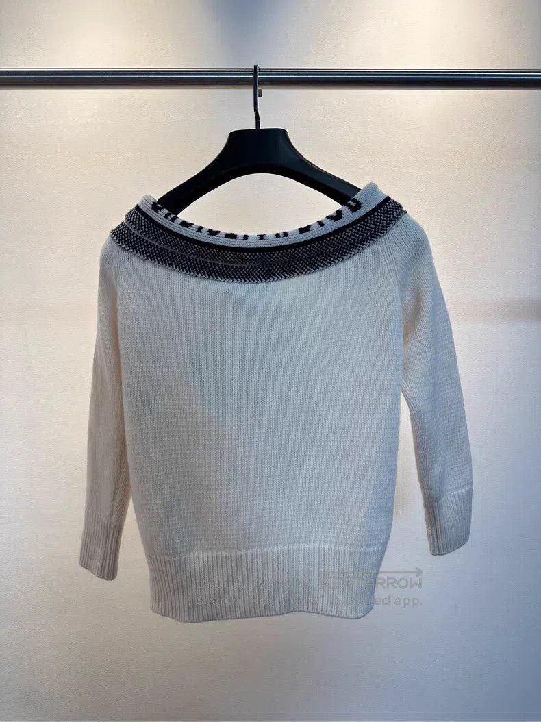 Dior Dior Beige sailor tie woollen sweater Size S / US 4 / IT 40 - 2 Thumbnail