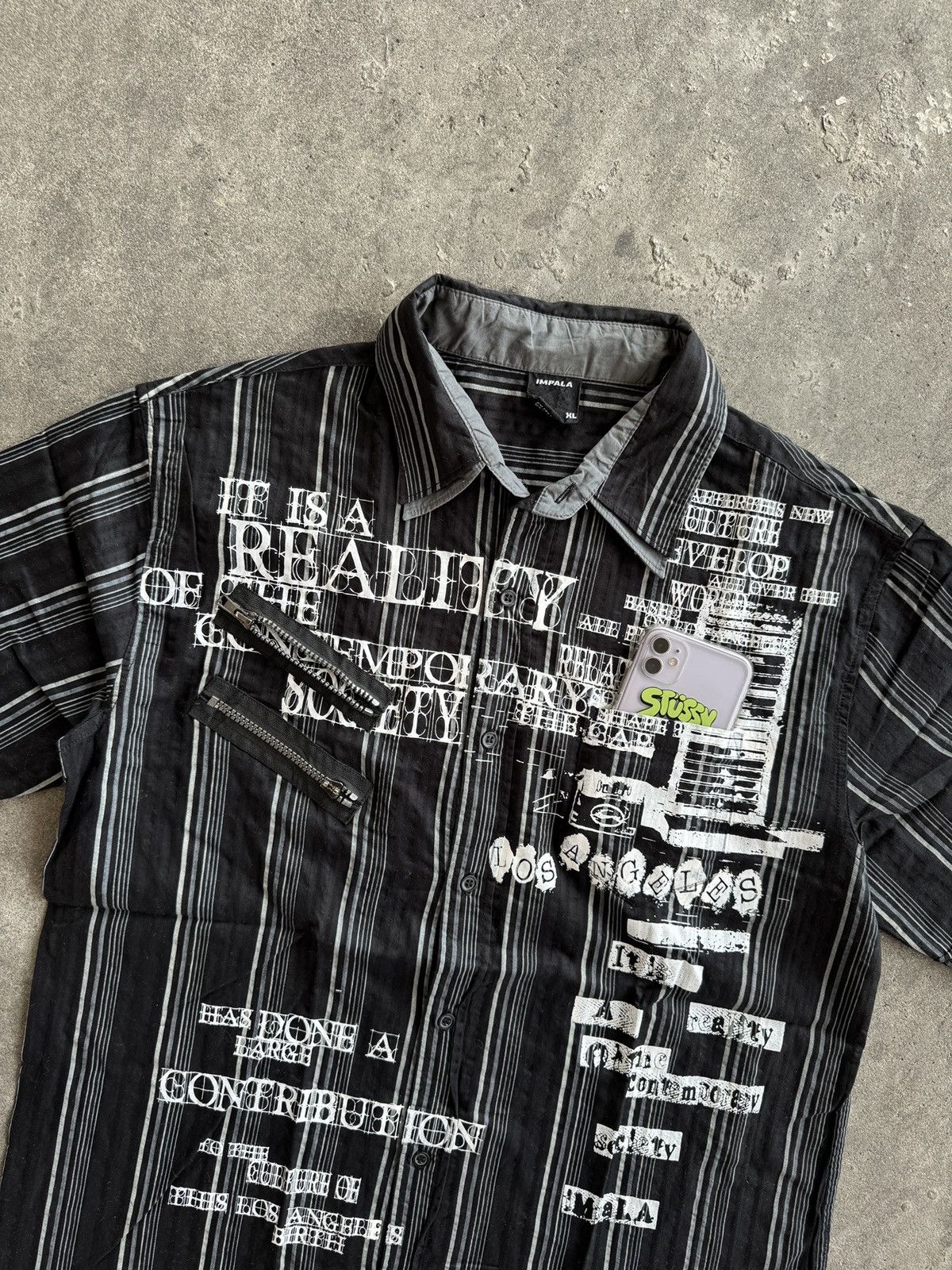 Japanese Brand Shirt Button Ups Impala Seditionaries Poem Cyber Gothic Punk Size US XL / EU 56 / 4 - 4 Thumbnail