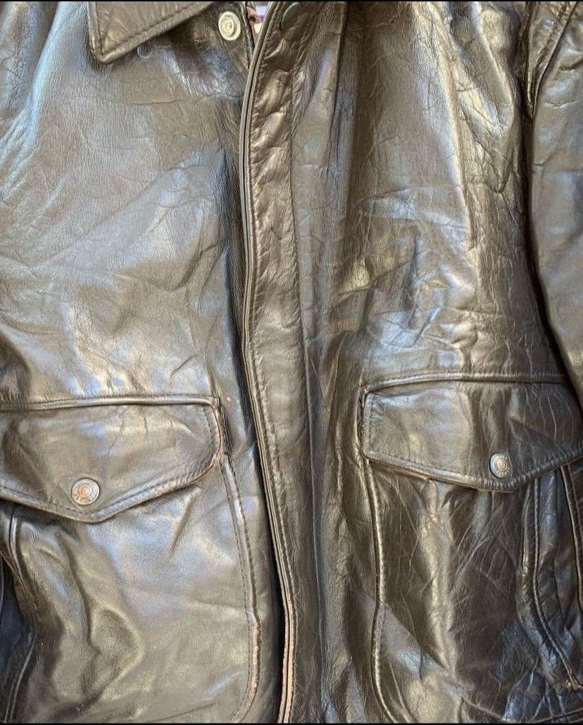 Schott Vintage Leather Flight Jacket Schott 70’s ~ 80’s Size US M / EU 48-50 / 2 - 4 Thumbnail