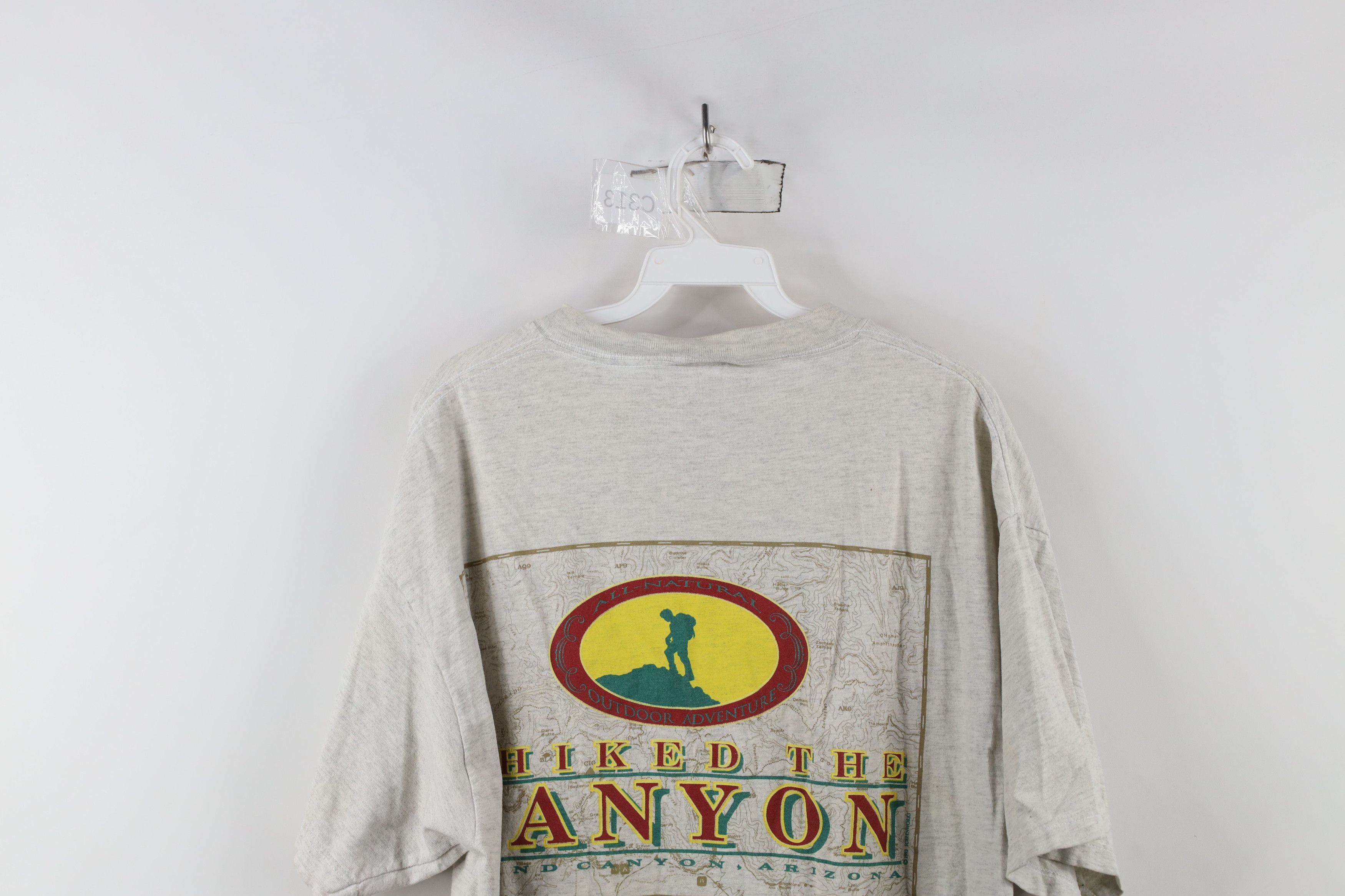 Vintage Vintage 90s Streetwear I Hiked The Grand Canyon T-Shirt Gray Size US XL / EU 56 / 4 - 14 Thumbnail
