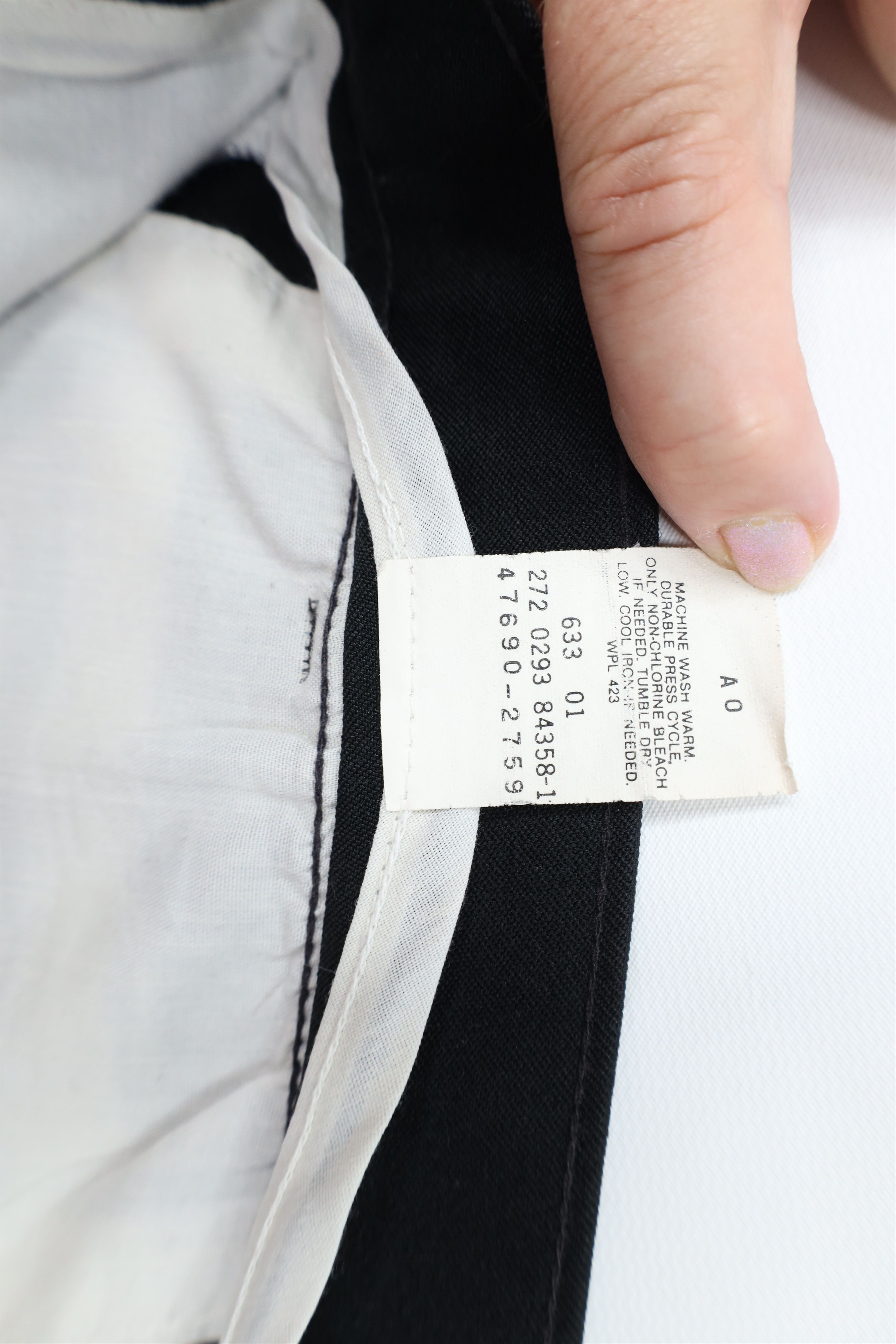 Levi's Vintage 90s Levis Knit Wide Leg Chino Pants Black Polyester Size US 42 / EU 58 - 6 Thumbnail