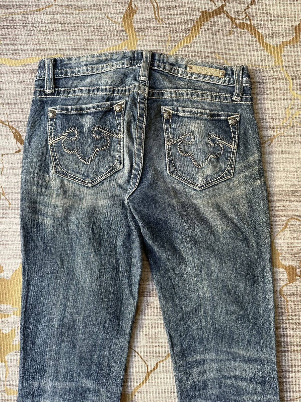 Tornado Mart FLARE Be/Rock For Express Distressed Denim Size 27" / US 4 / IT 40 - 13 Thumbnail