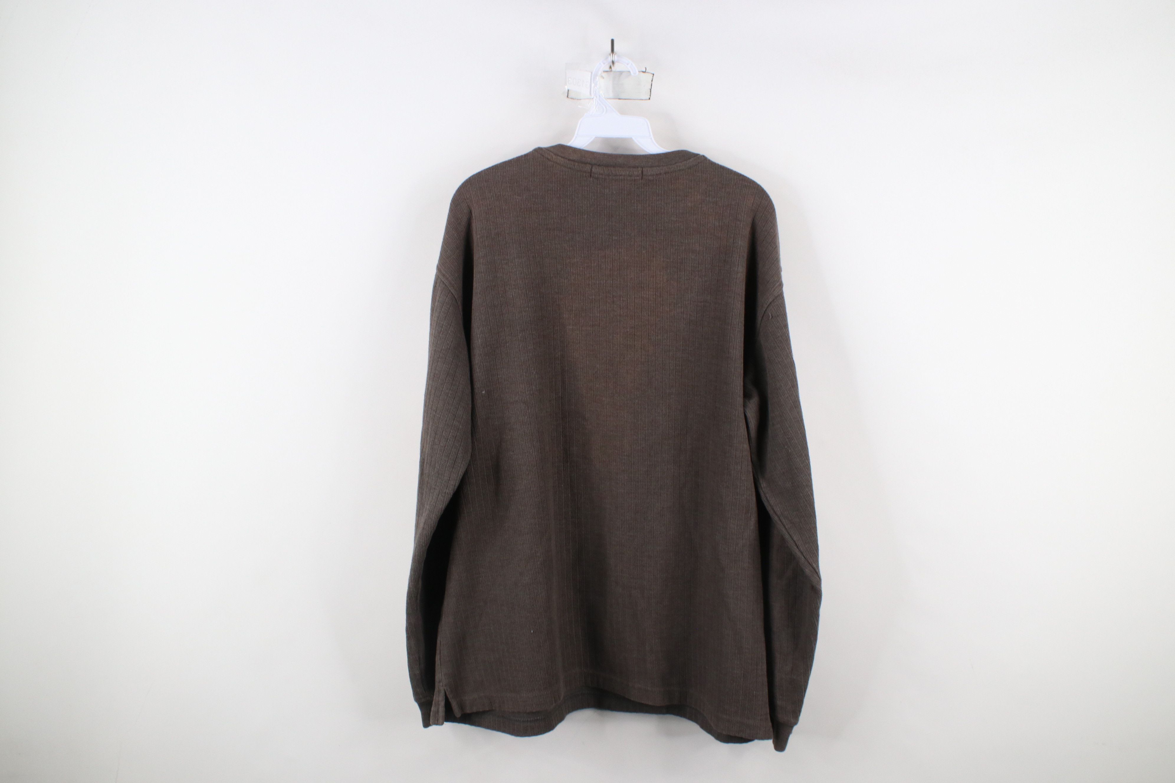 Vintage Vintage 90s Streetwear Knit Long Sleeve Henley T-Shirt Size US L / EU 52-54 / 3 - 8 Thumbnail