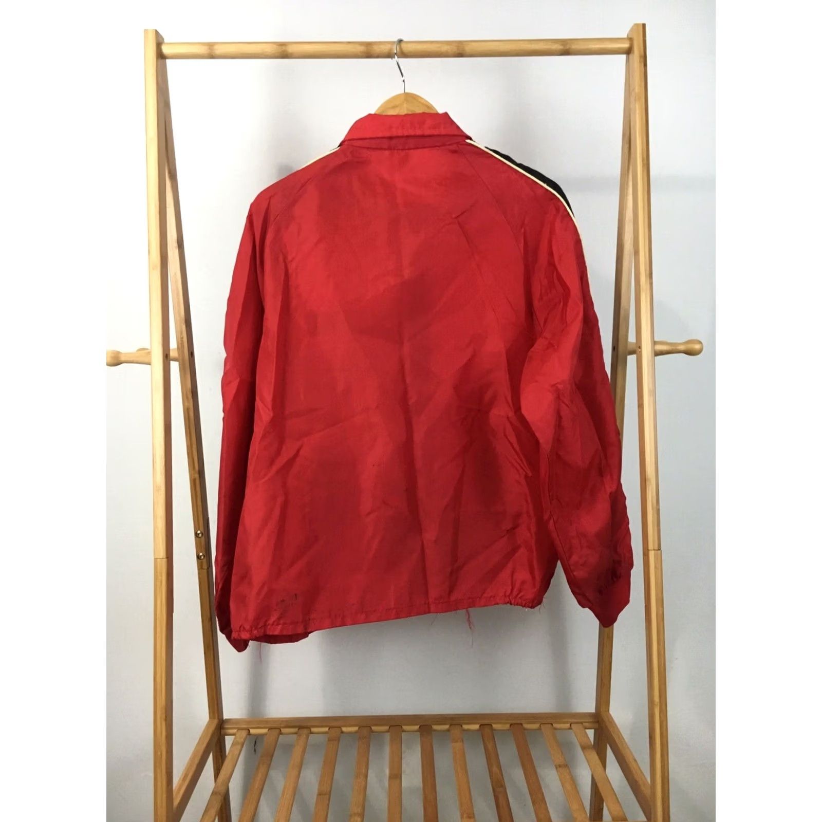 Vintage VINTAGE RARE 70s Motorcraft Ford Striped Tape Drag Racing Windbreaker Jacket Size L Red Men Jacket Size US L / EU 52-54 / 3 - 3 Thumbnail