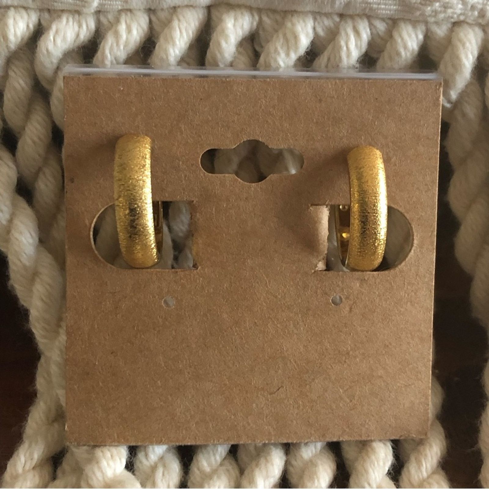 Monet Vintage Monet brushed matte gold clip on earrings Size ONE SIZE - 1 Thumbnail
