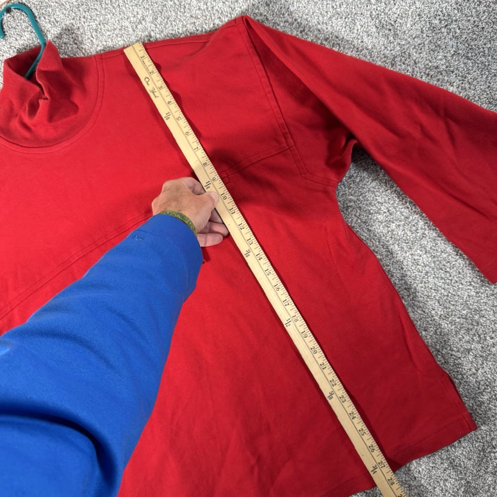 Vintage VINTAGE Kikit Maurice Sasson Sweatshirt M Boxy Oversized Artsy Boho Lagenlook Sweater Pullover Women Mock Neck Red Cotton Size M / US 6-8 / IT 42-44 - 2 Thumbnail
