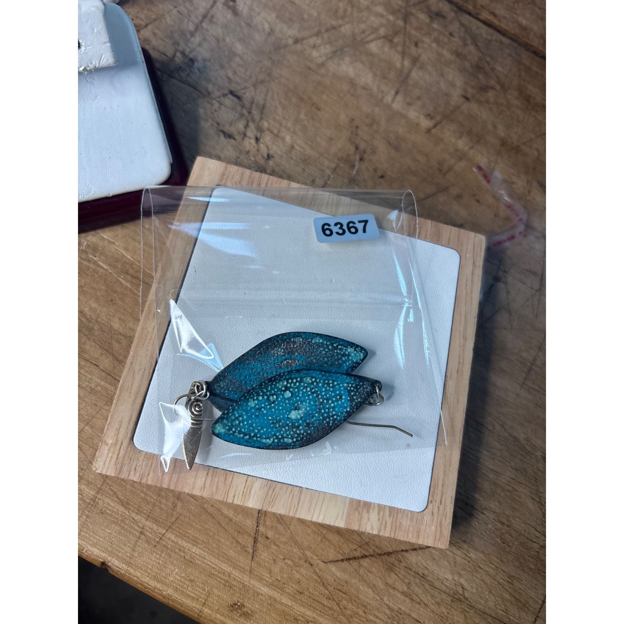 Other Turquoise & Silver-Tone Dangle Earrings With Abstract Leaf D Size ONE SIZE - 2 Thumbnail