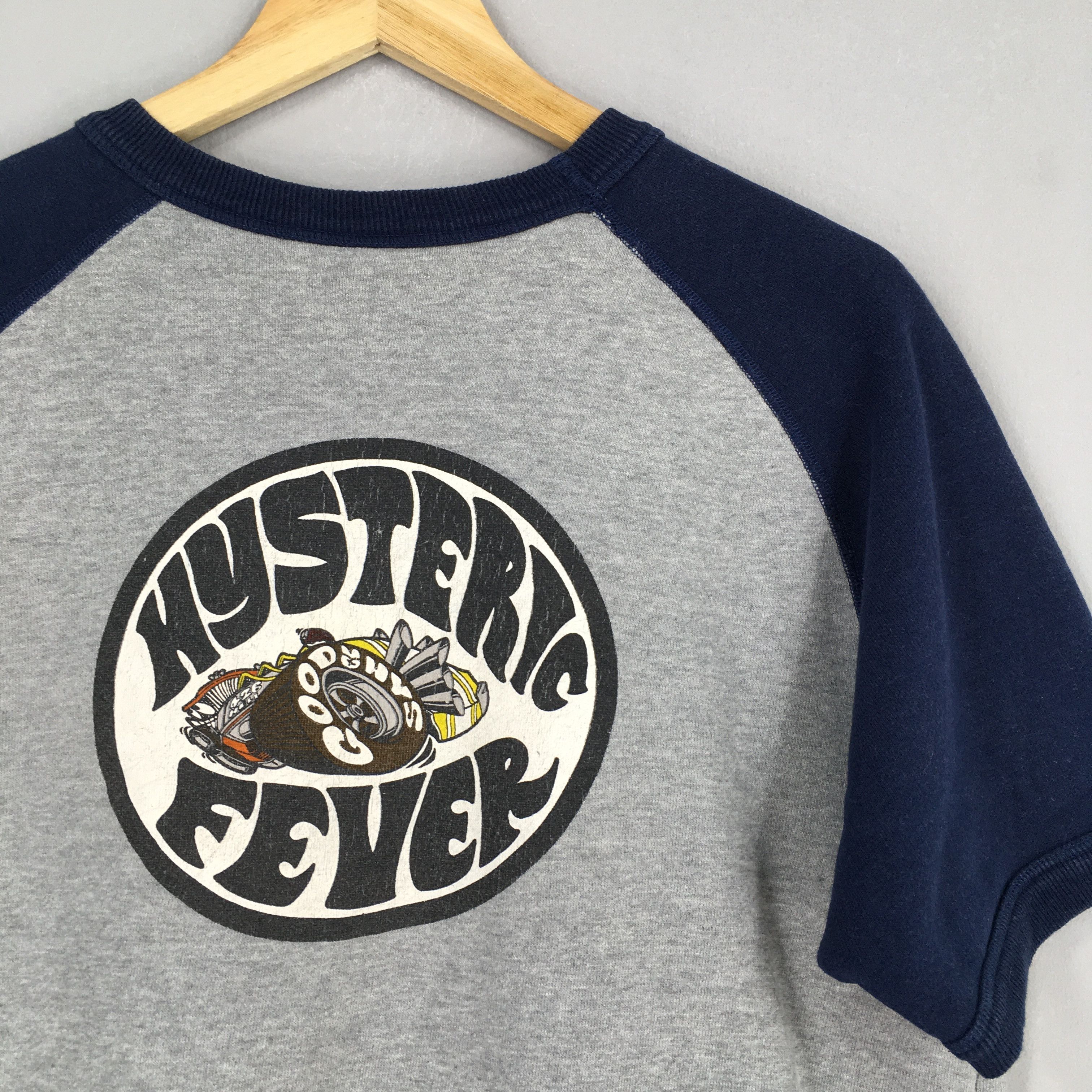 Hysteric Glamour Vintage Hysteric Glamour Gray Raglan Sweatshirt Medium Size US M / EU 48-50 / 2 - 7 Thumbnail