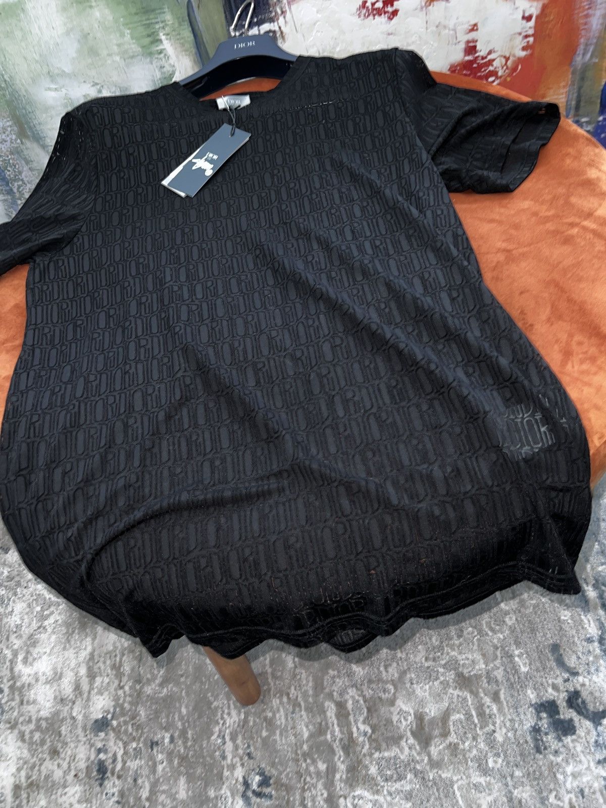 Dior DIOR x SHAWN STUSSY GRADIENT LOGO T SHIRT Size US L / EU 52-54 / 3 - 4 Thumbnail