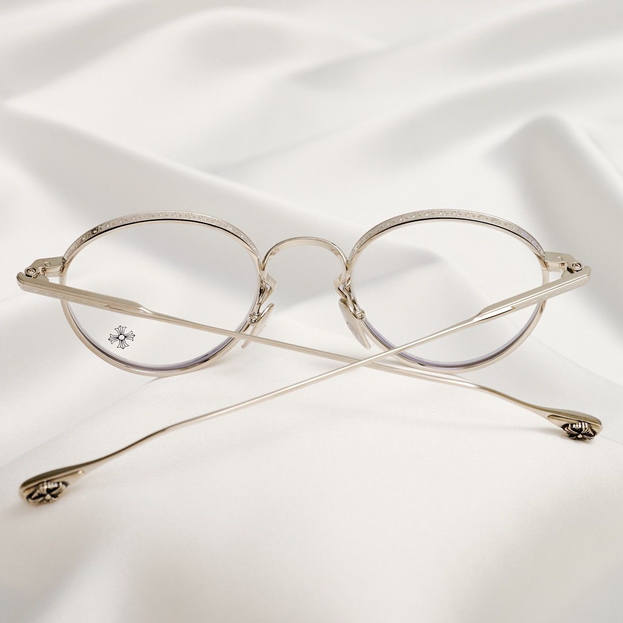 Chrome Hearts CHROME HEARTS THICK MATE BLACK / SHINY SILVER GLASSES Size ONE SIZE - 7 Thumbnail