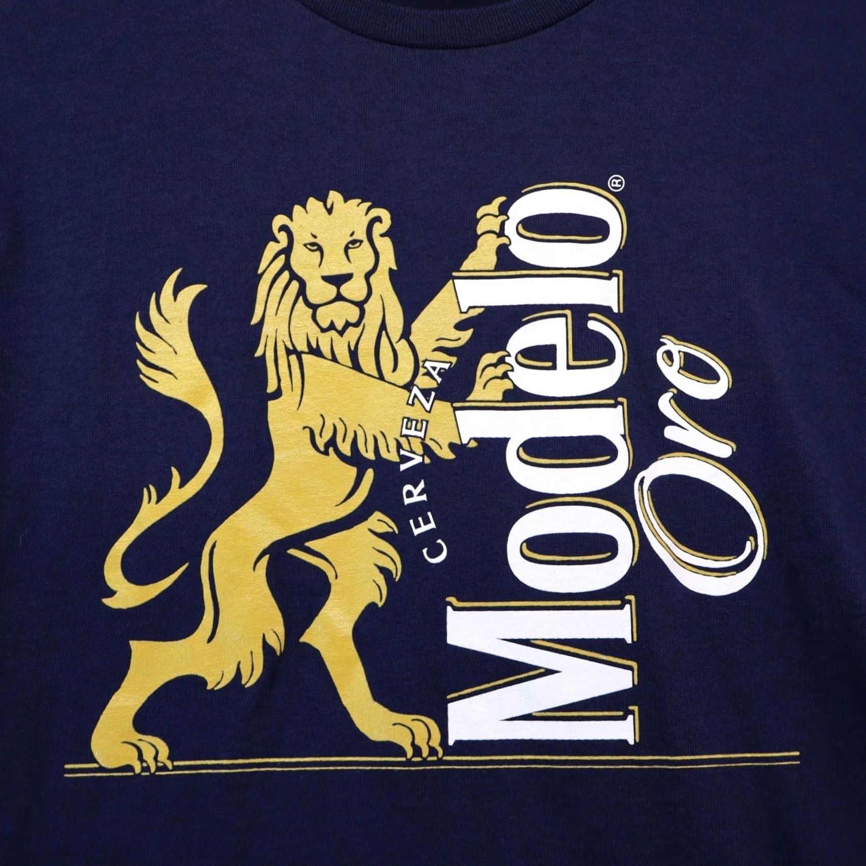 Vintage Modelo Beer Shirt Men Large Blue Front Logo Cotton Shirt Size US L / EU 52-54 / 3 - 2 Thumbnail