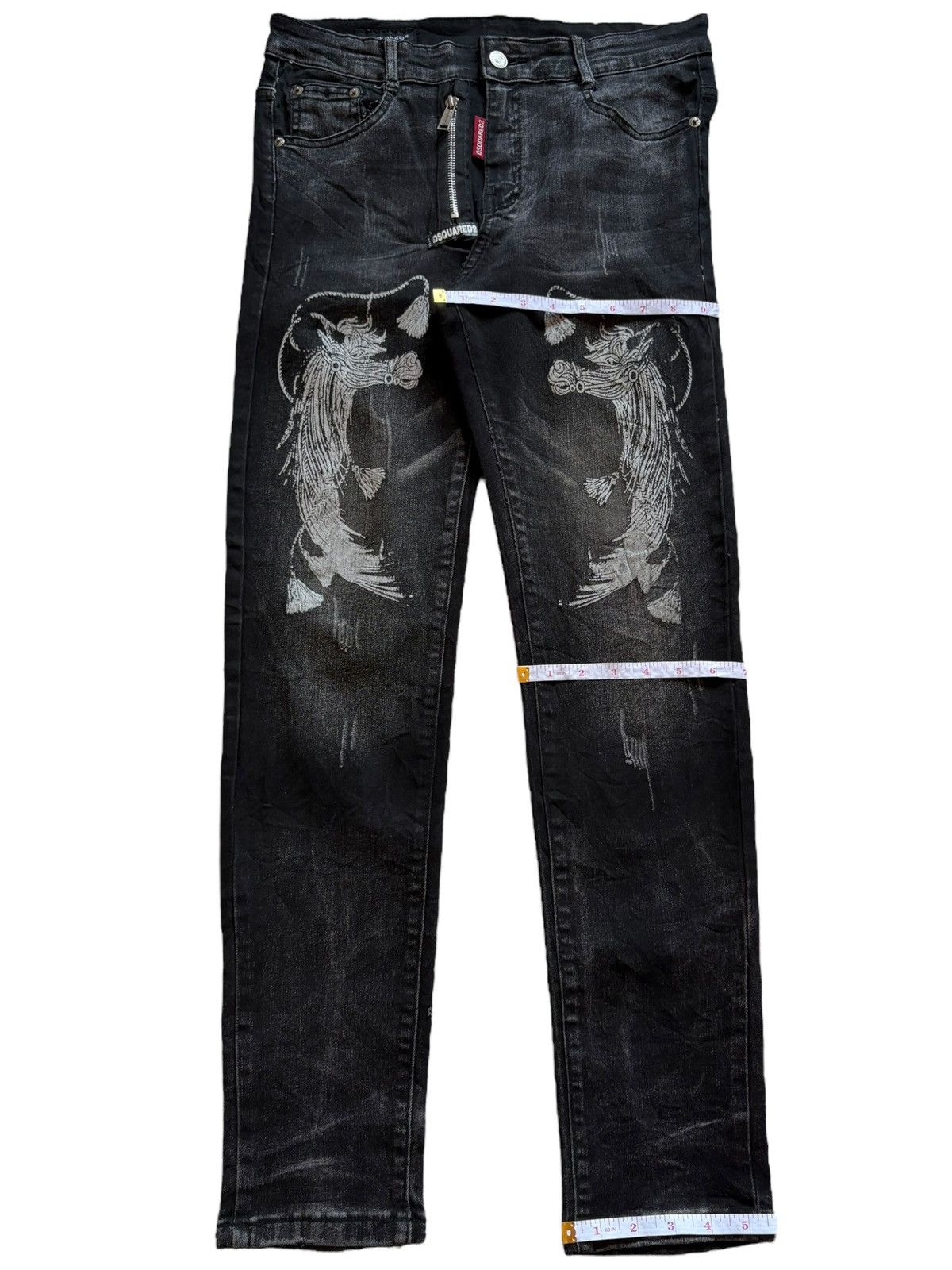 Dsquared2 Vintage Dsquared "Twins Brothers" Distressed Skinny Jeans Size US 31 - 15 Thumbnail