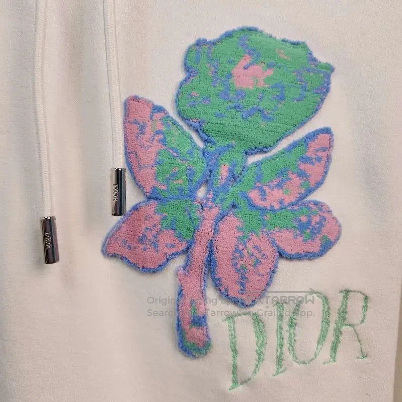 Dior Dior White Short Hoodie with Logo . Size M / US 6-8 / IT 42-44 - 2 Thumbnail
