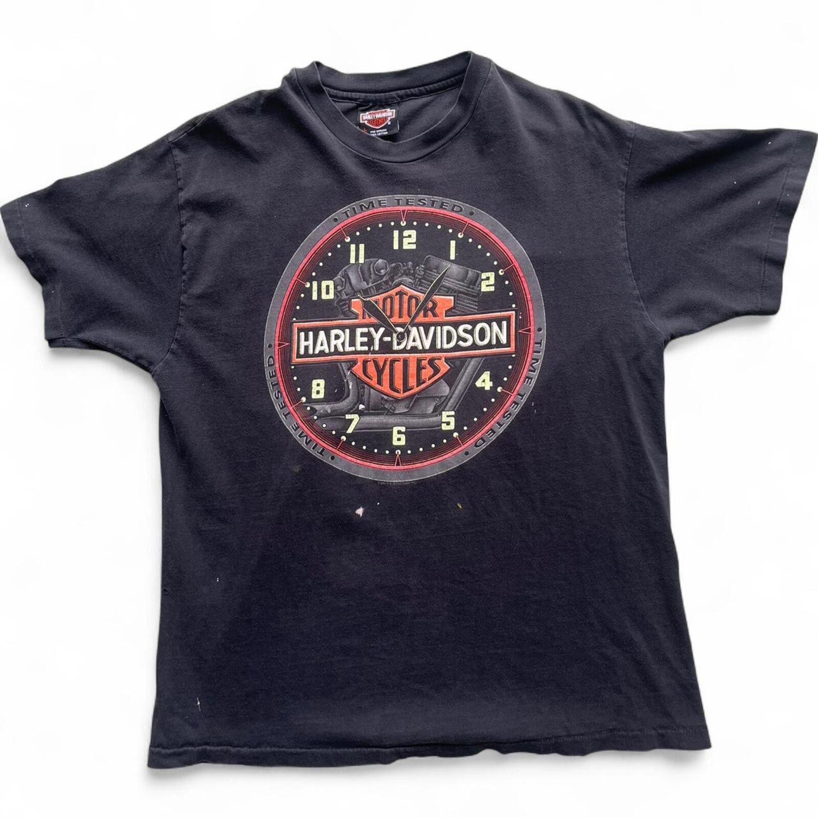 Harley Davidson 1994 Harley Davidson of Suffolk Clock Graphic T-Shirt Size L Size US L / EU 52-54 / 3 - 1 Thumbnail