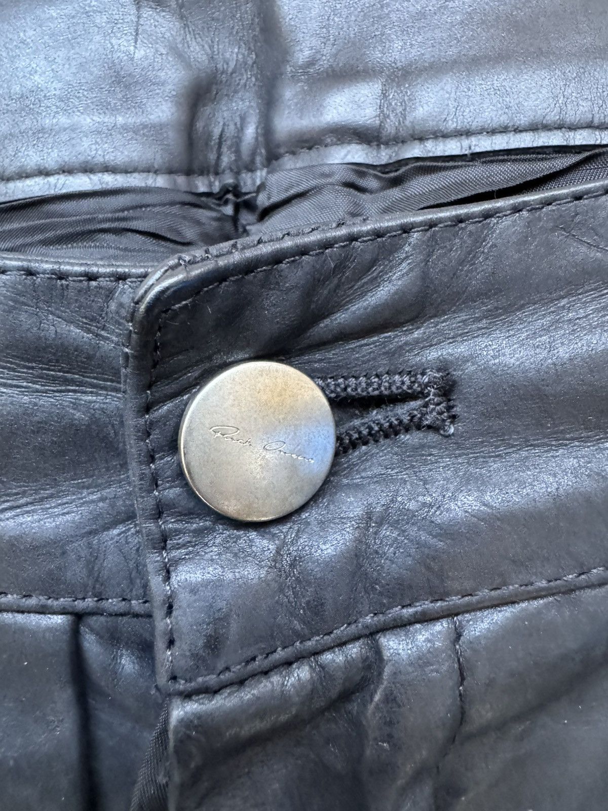 Rick Owens Rick Owens FW22 Strobe Leather Bottoms Size US 30 / EU 46 - 4 Thumbnail