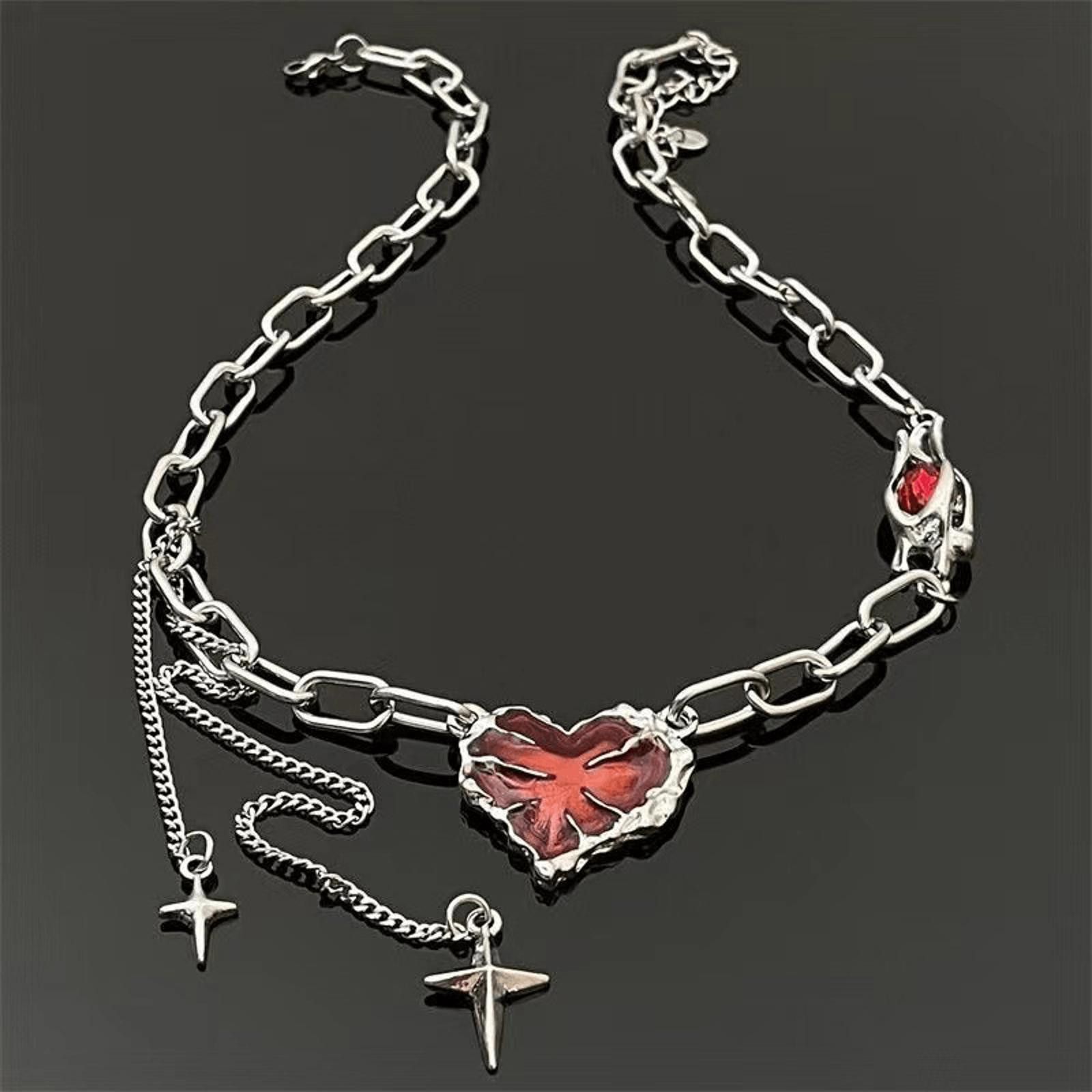 Jewelry Red Hearth Necklace Size ONE SIZE - 4 Thumbnail