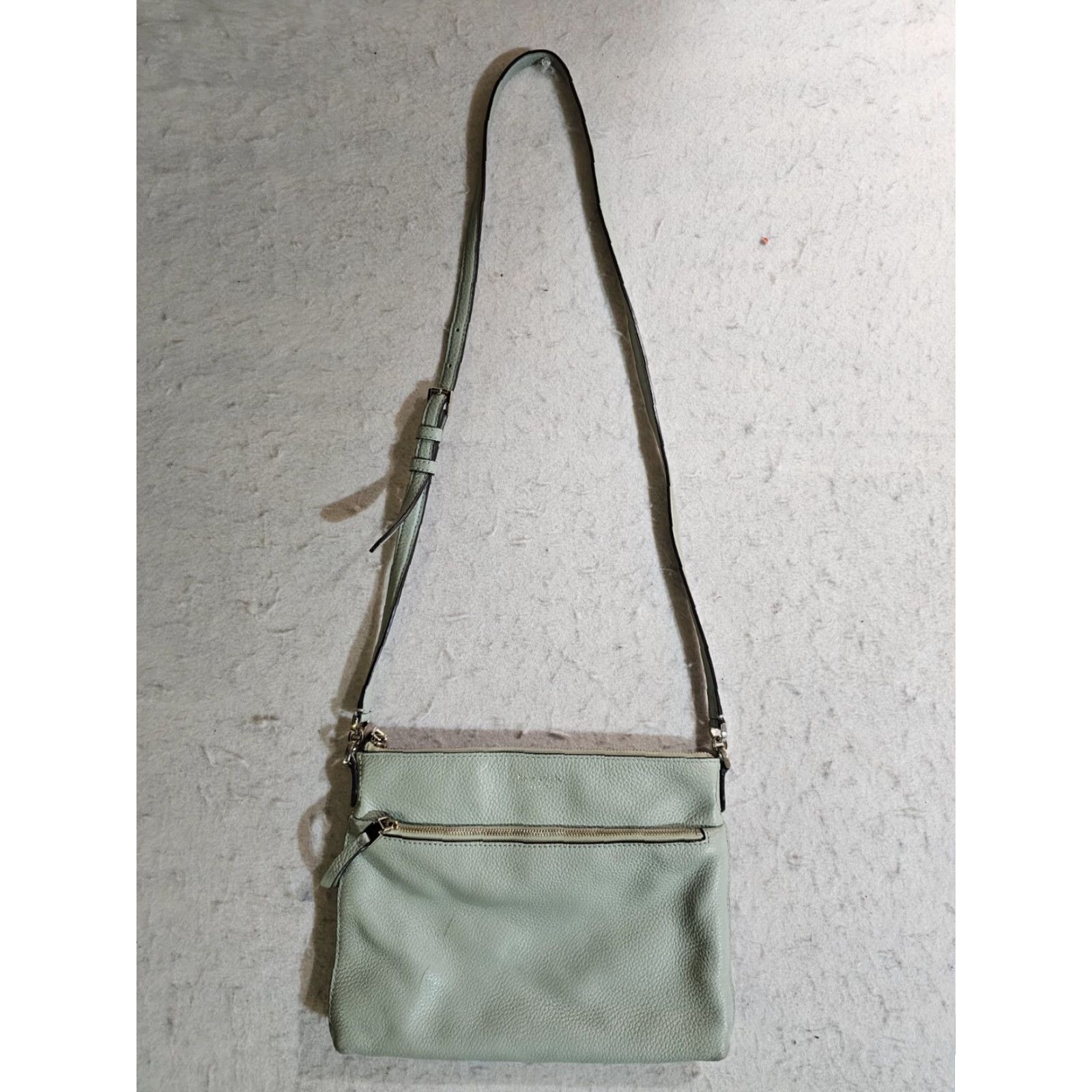 Vintage VINTAGE kate spade new york Pebbled Leather Crossbody Bag w/ Adjustable Strap Seafoam Green Size ONE SIZE - 6 Thumbnail