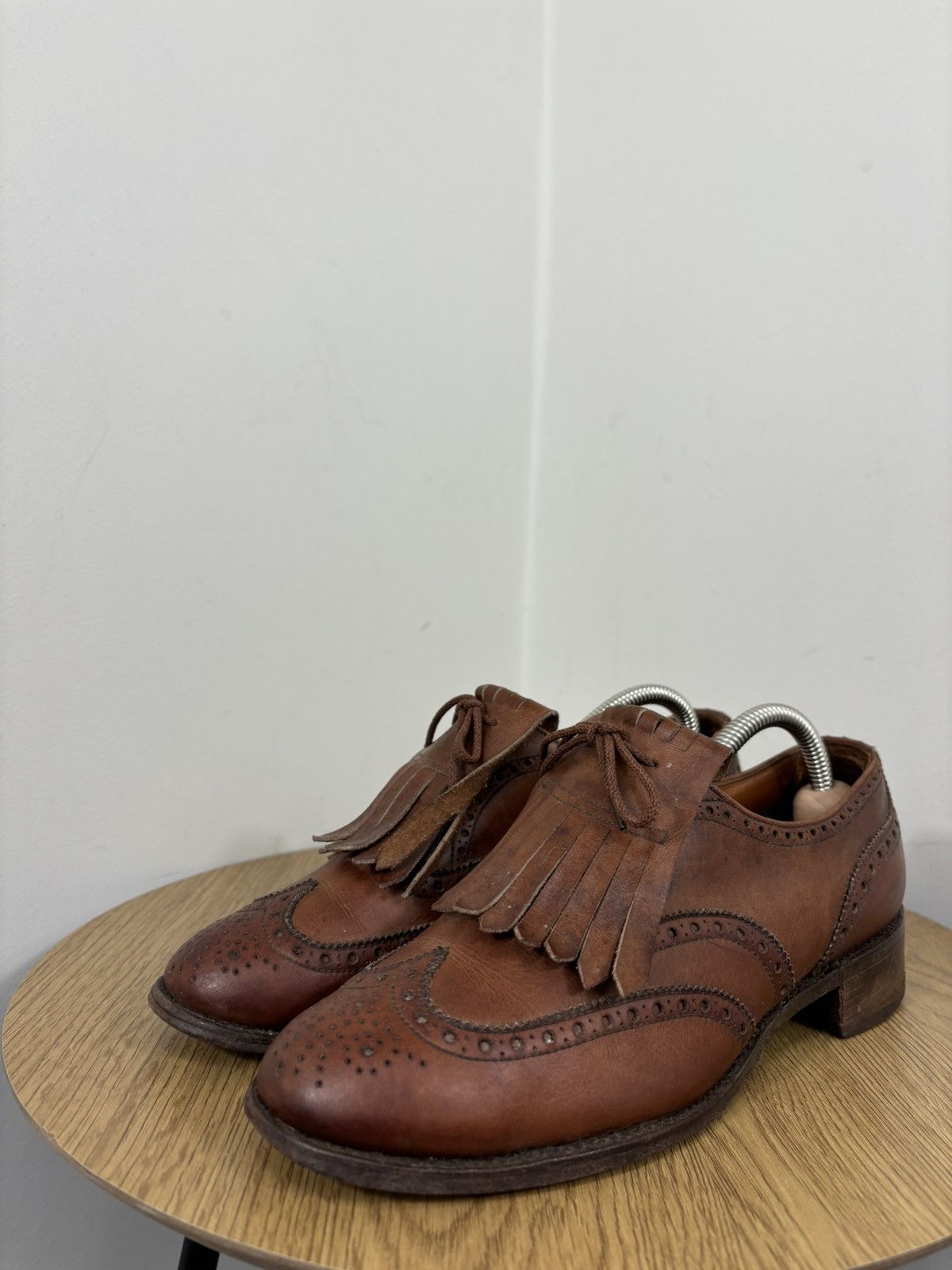 Crockett & Jones Crockett & Jones Women’s Brown Calf Leather Kiltie Brogues Size US 6 / IT 36 - 8 Thumbnail